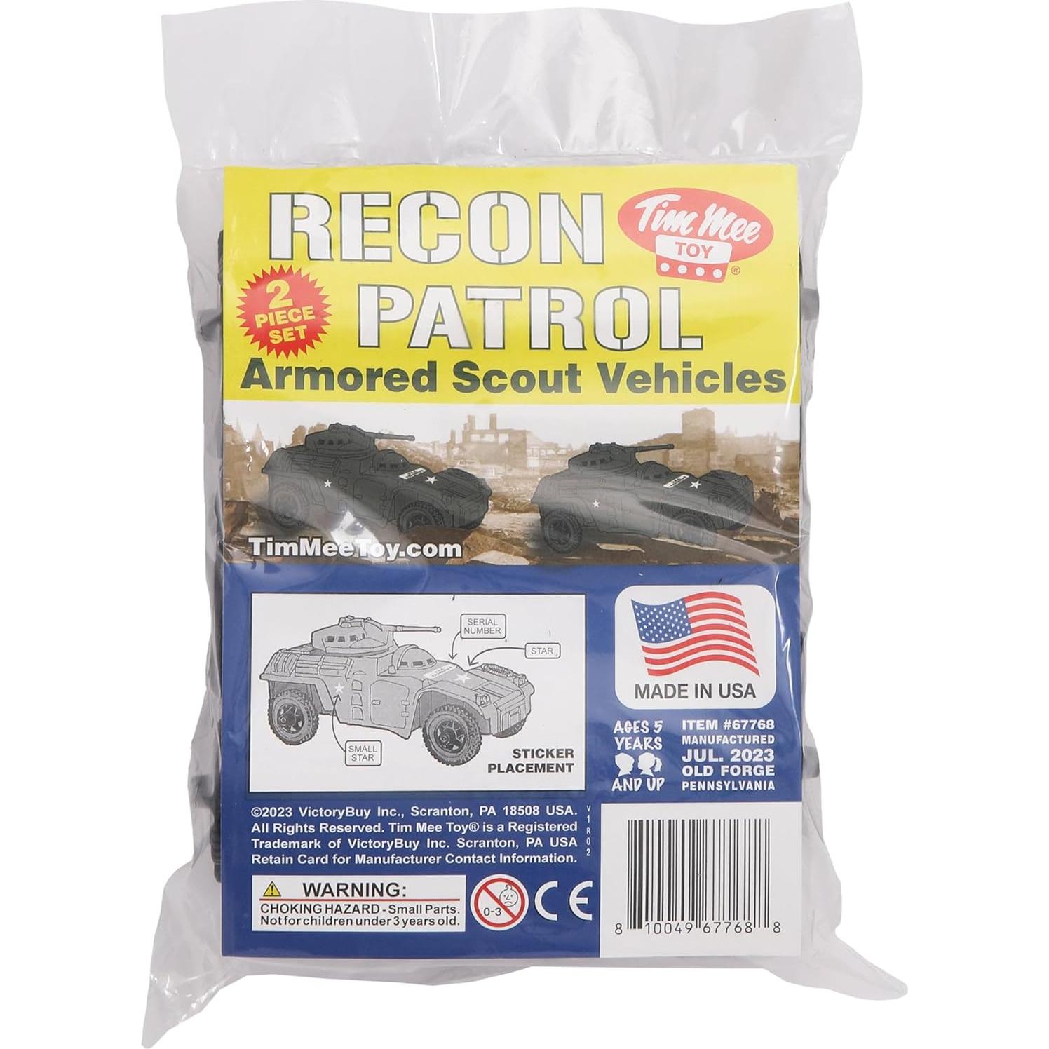 Vehículos Blindados TimMee Toy - Set de 2 Autos 15.88 cm