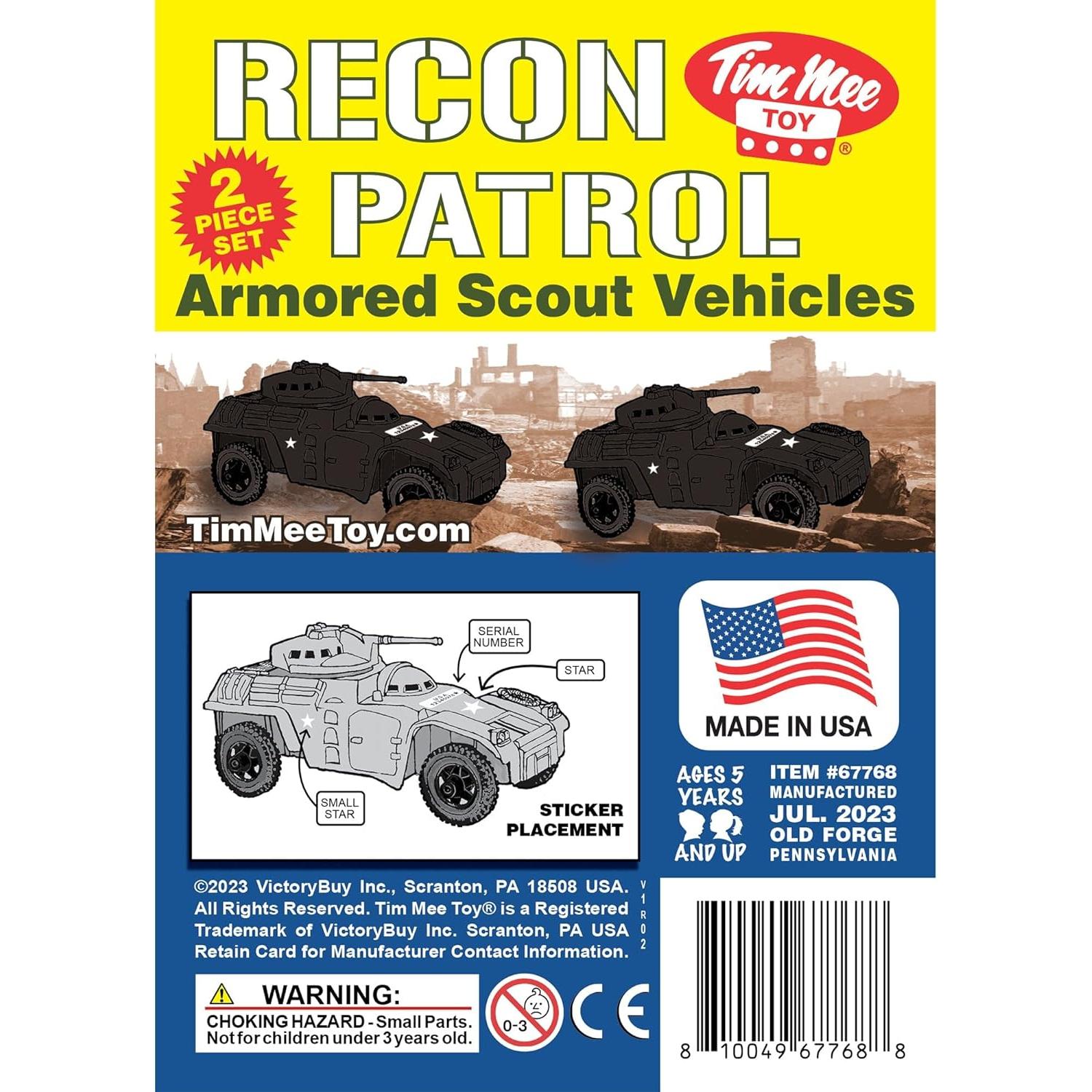 Vehículos Blindados TimMee Toy - Set de 2 Autos 15.88 cm