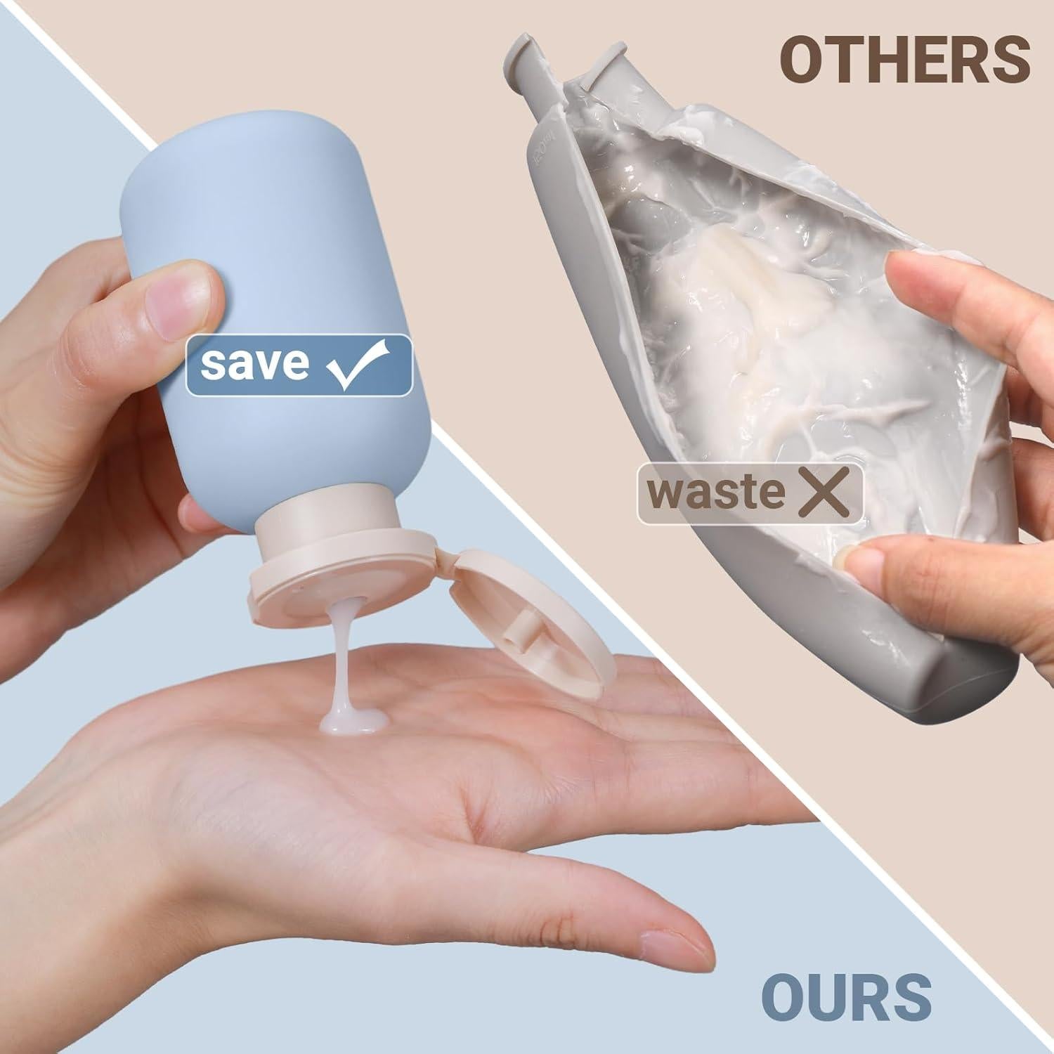 Botellas de Plástico ASEVAT 100 ml Recargables 3 Pcs