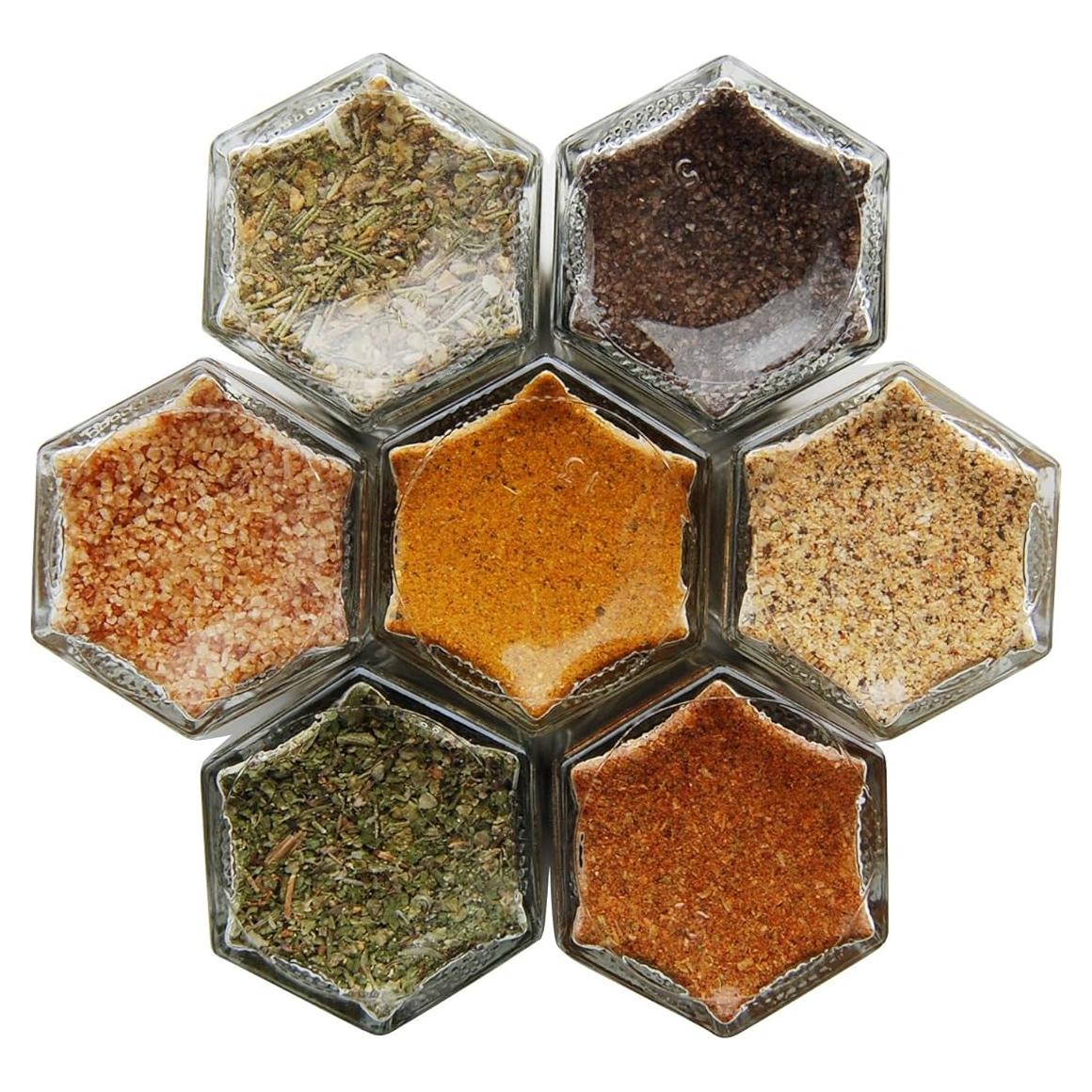 Kit de Especias Gourmet Orgánicas Gneiss Spice - 7 Tarros Magnéticos