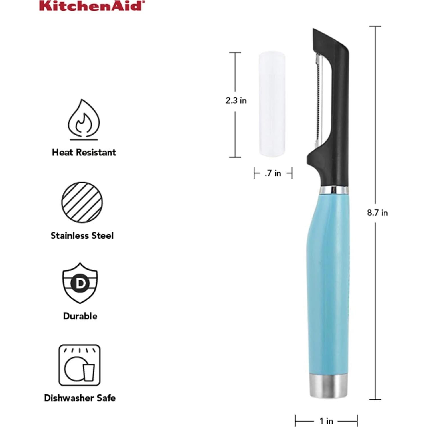 Pelador Ergonómico KitchenAid Gourmet 22 cm Acero Inoxidable