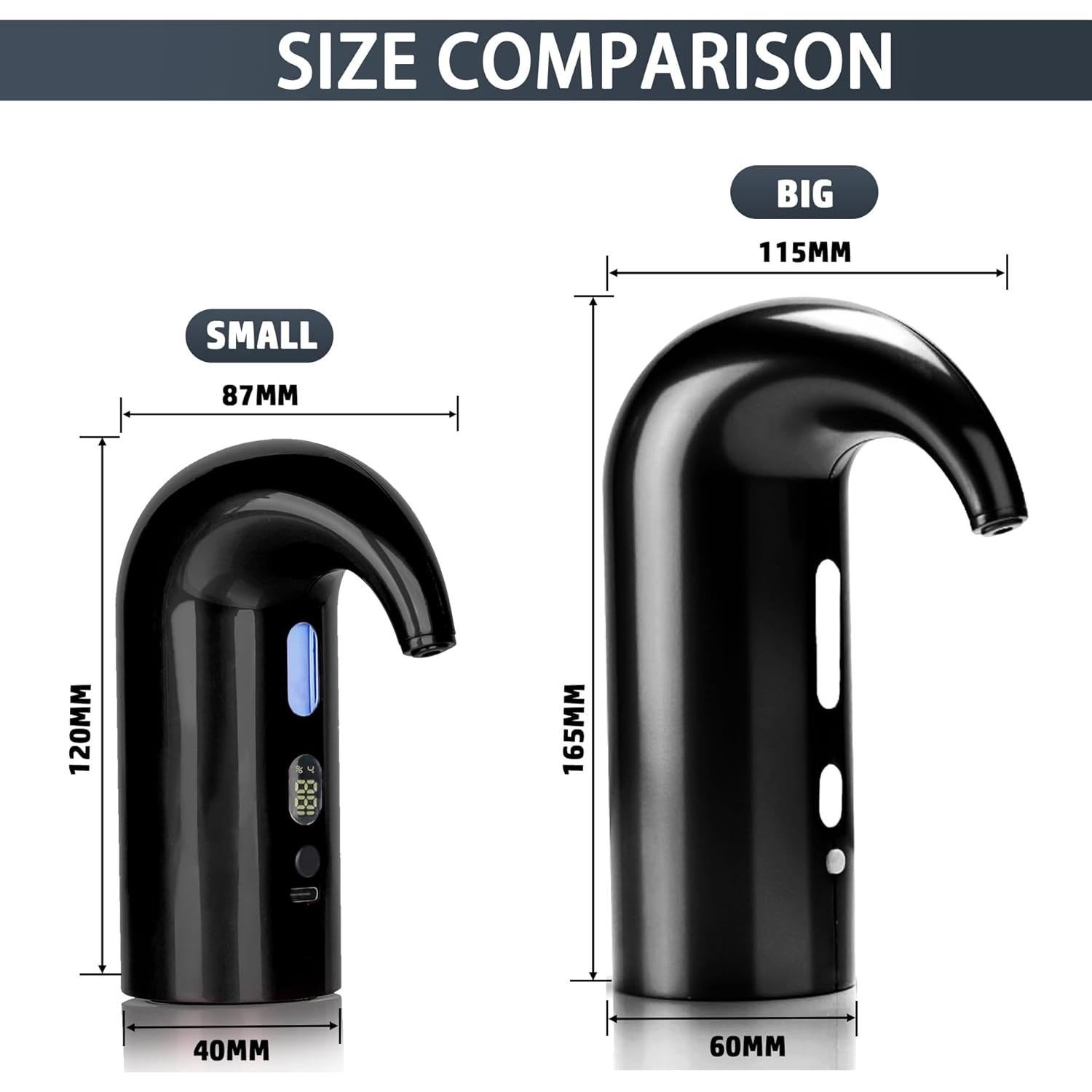 Aerador de Vino Eléctrico ROYALBAIDE Decantador 5L Negro