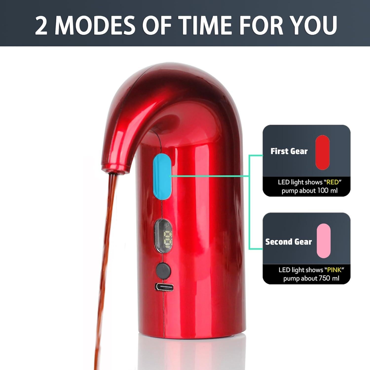 Aerador de Vino Eléctrico ROYALBAIDE Decantador 5L Negro