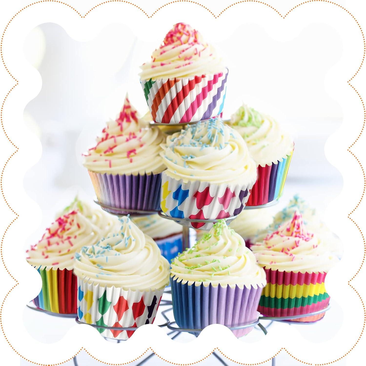 Forros de Cupcake Desechables CHENGU 600 Piezas Multicolor