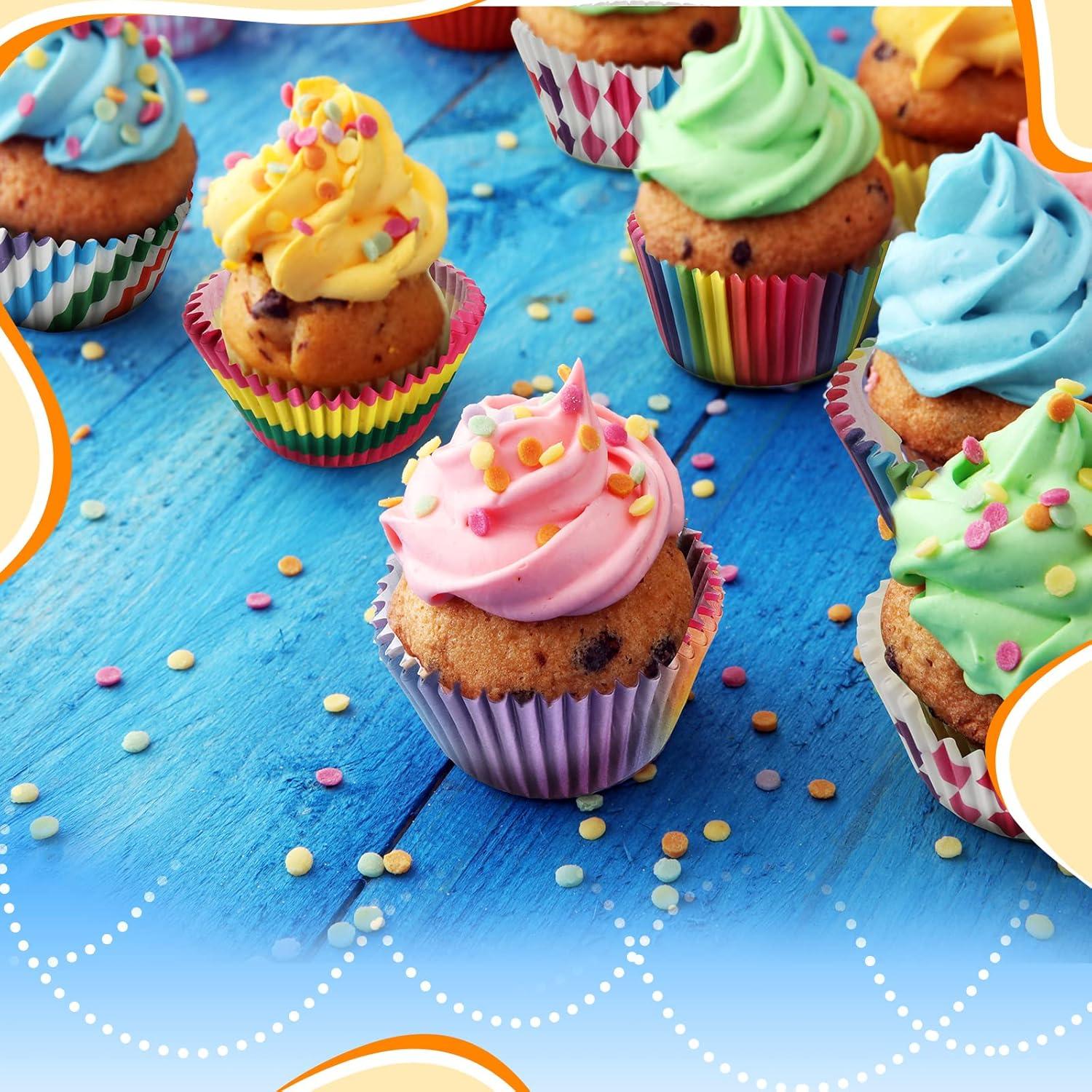Forros de Cupcake Desechables CHENGU 600 Piezas Multicolor