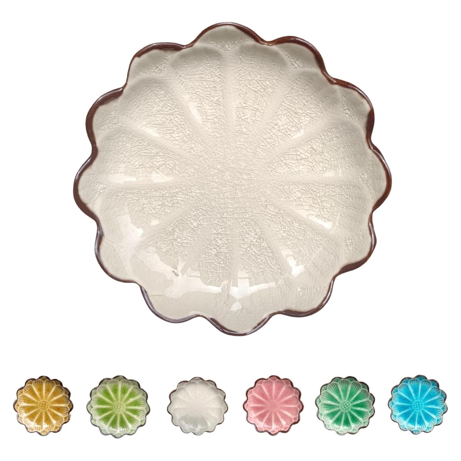 Soporte para cuchara de cerámica floral TOPYOKK - Grietas de hielo