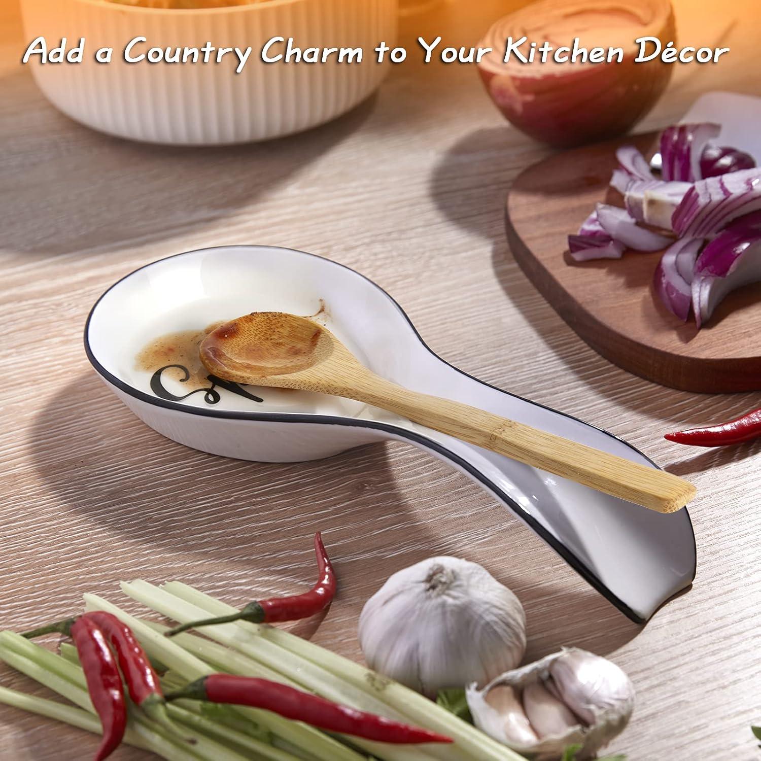 Soporte de Cuchara de Cerámica DAYYET Blanco 23.5x10.4 cm