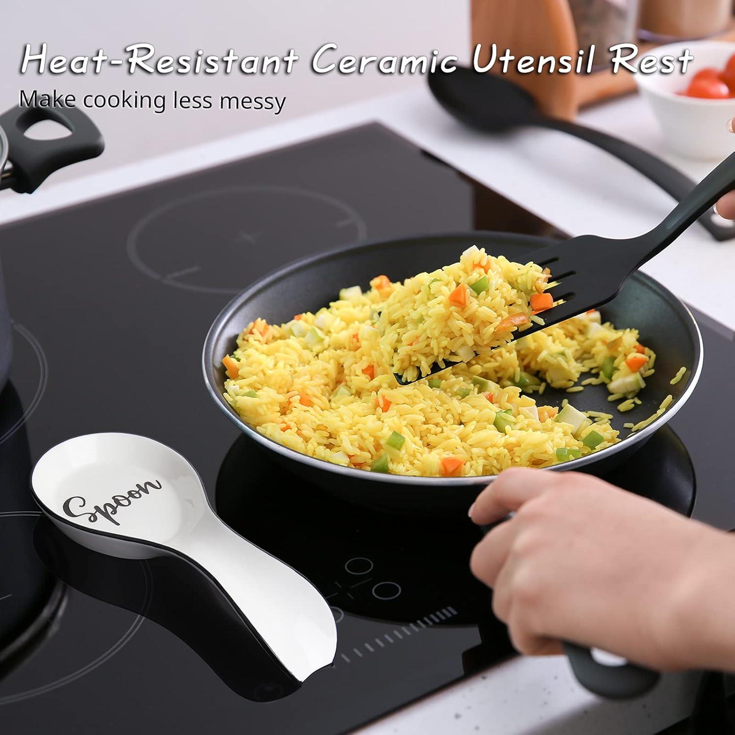 Soporte de Cuchara de Cerámica DAYYET Blanco 23.5x10.4 cm