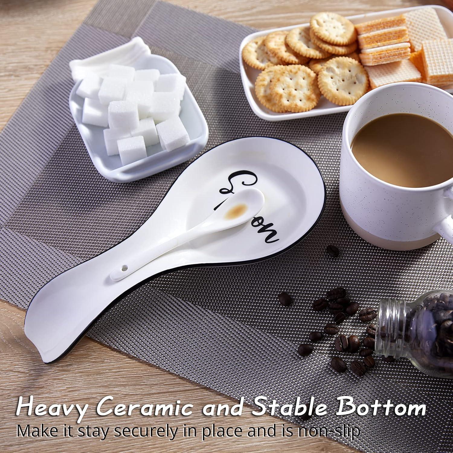 Soporte de Cuchara de Cerámica DAYYET Blanco 23.5x10.4 cm