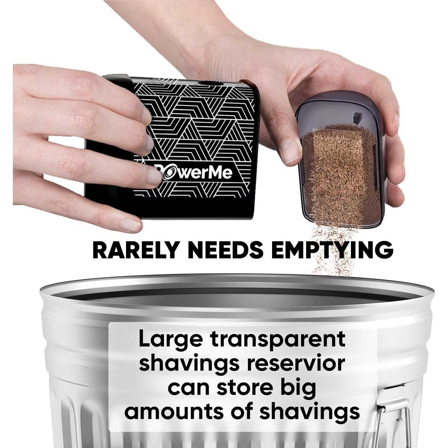 Sacapuntas Eléctrico PowerMe a Batería Negro para Lápices