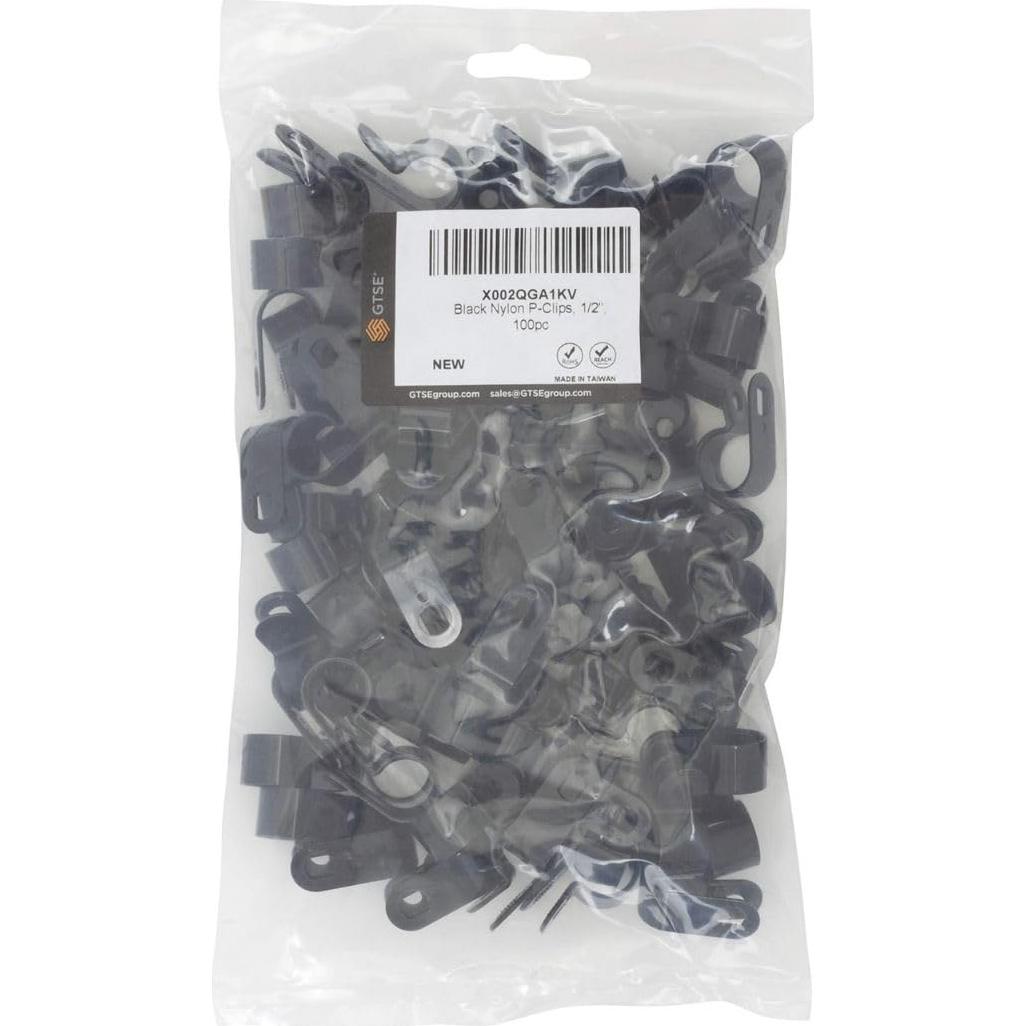 Abrazaderas de Cable de Nylon GTSE 100 Unidades 12.7mm Negro