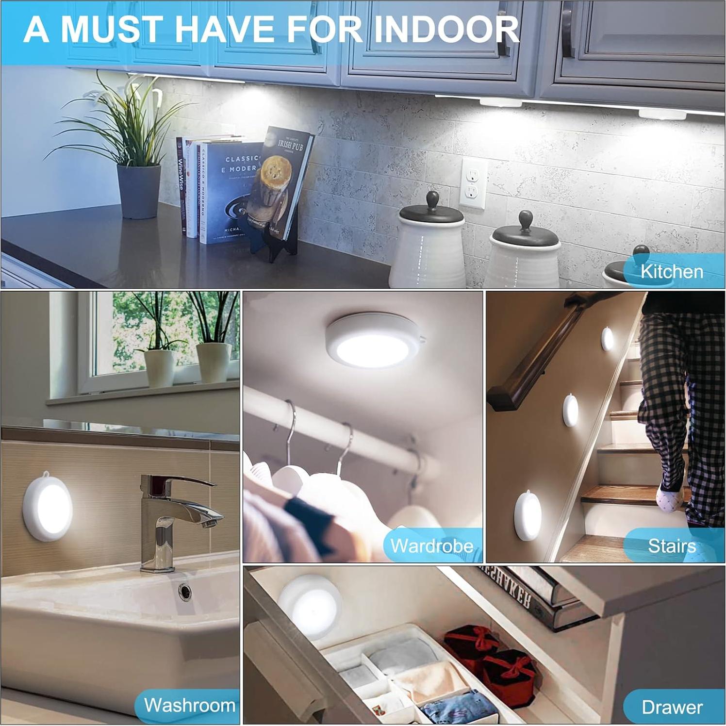 Luz Nocturna LED Mlambert con Sensor de Movimiento 4 Pack