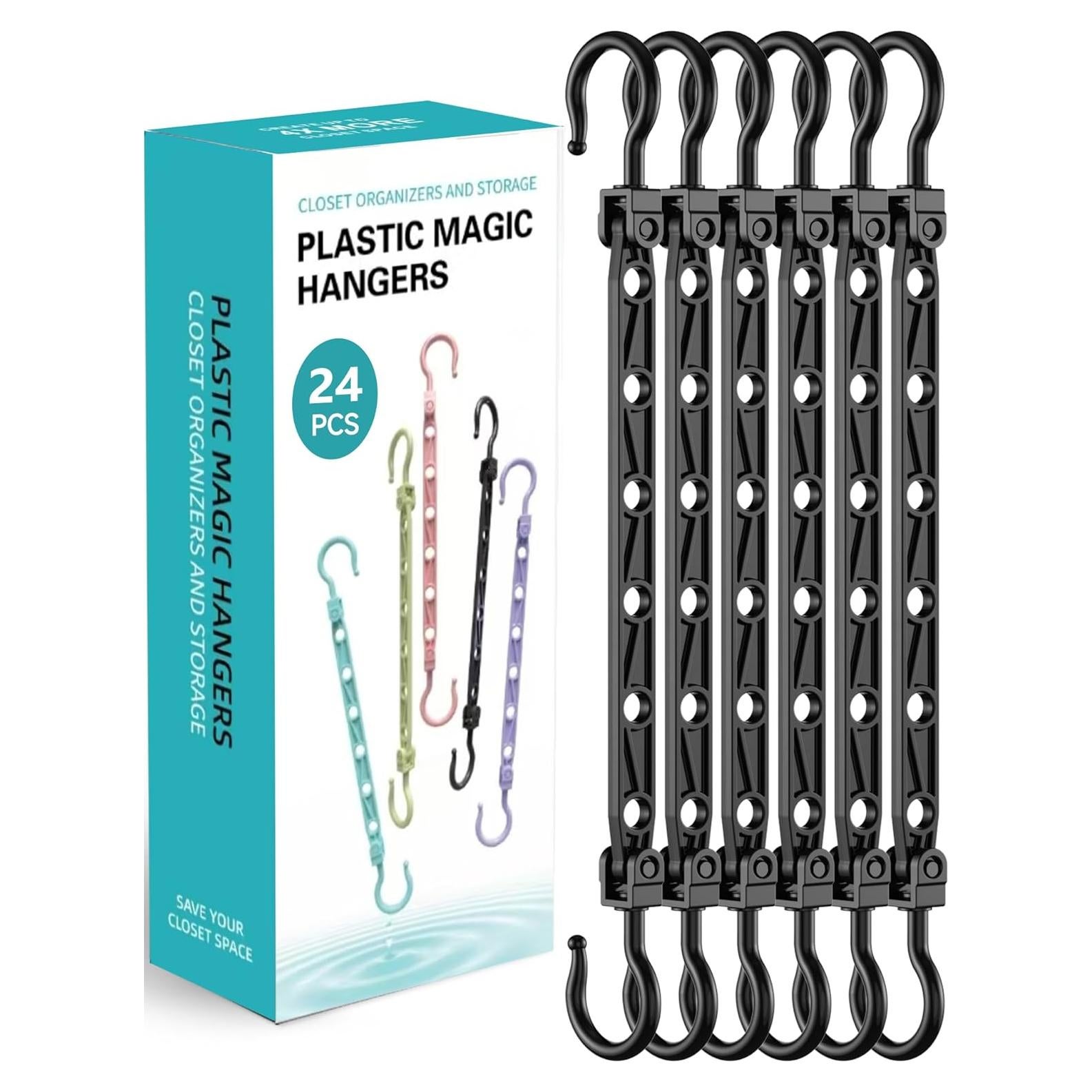 Perchas Colapsables Latoxcaa - Paquete de 24 - Negras