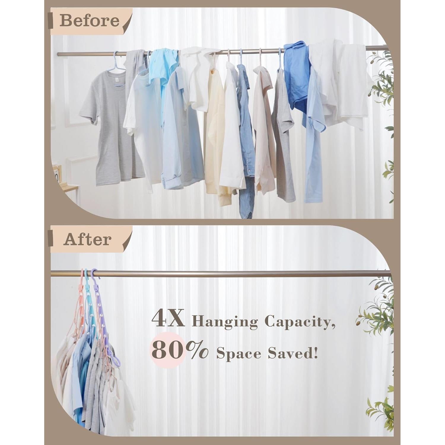 Perchas Colapsables Latoxcaa - Paquete de 24 - Negras