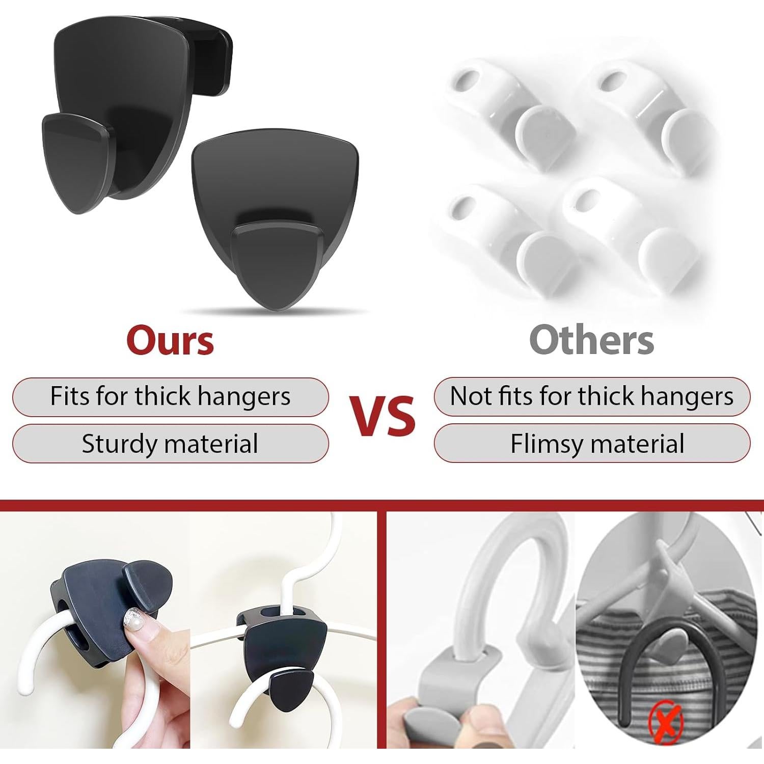 Ganchos Ahorradores de Espacio Latoxcaa 70 Pcs Alta Resistencia