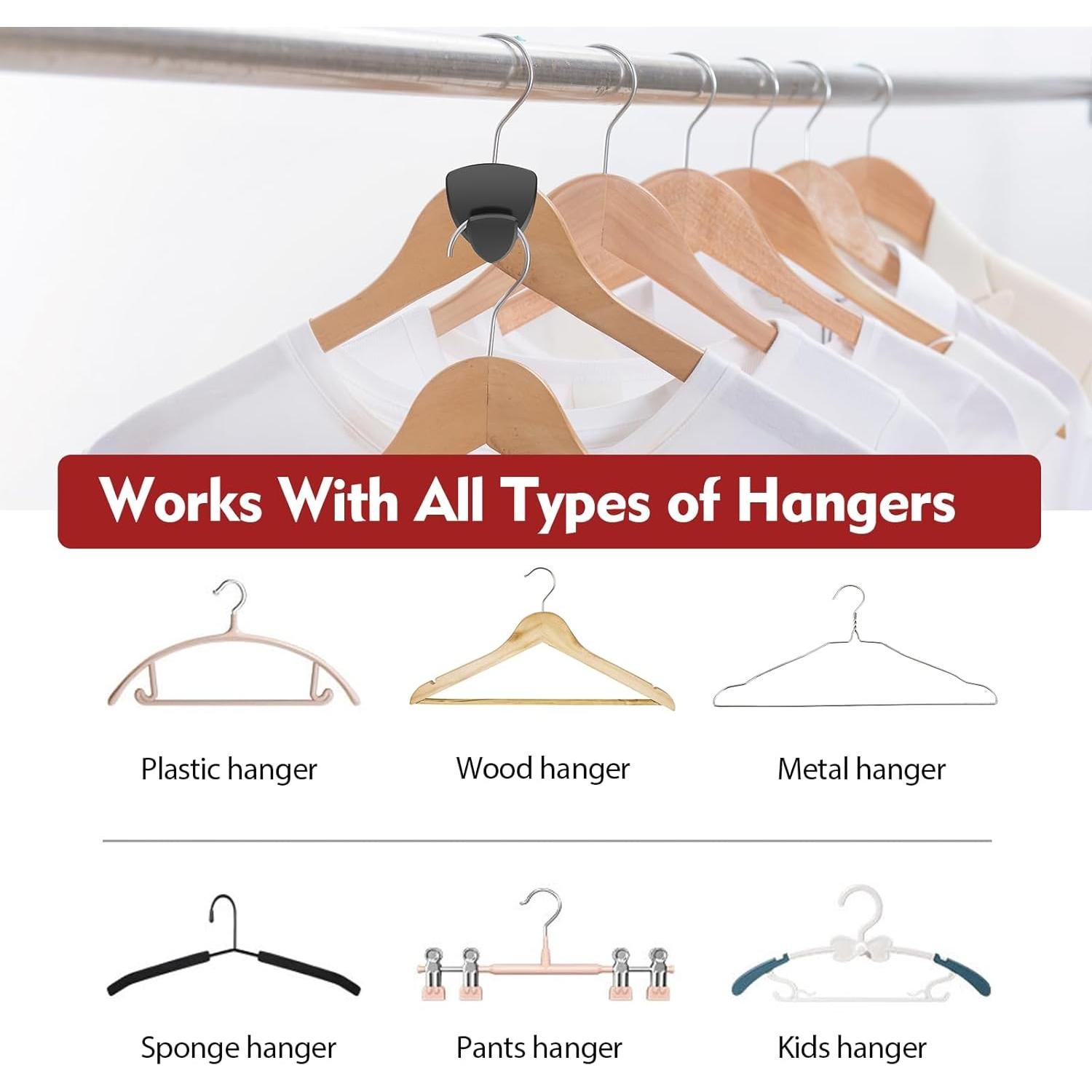 Ganchos Ahorradores de Espacio Latoxcaa 70 Pcs Alta Resistencia