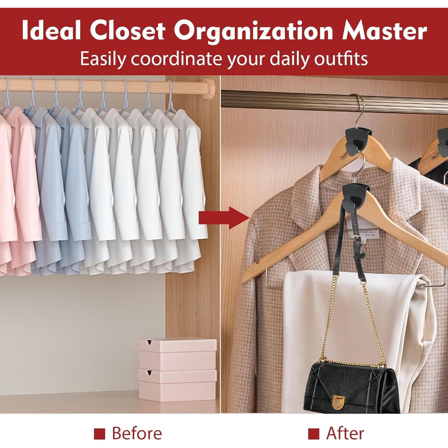 Ganchos Ahorradores de Espacio Latoxcaa 70 Pcs Alta Resistencia