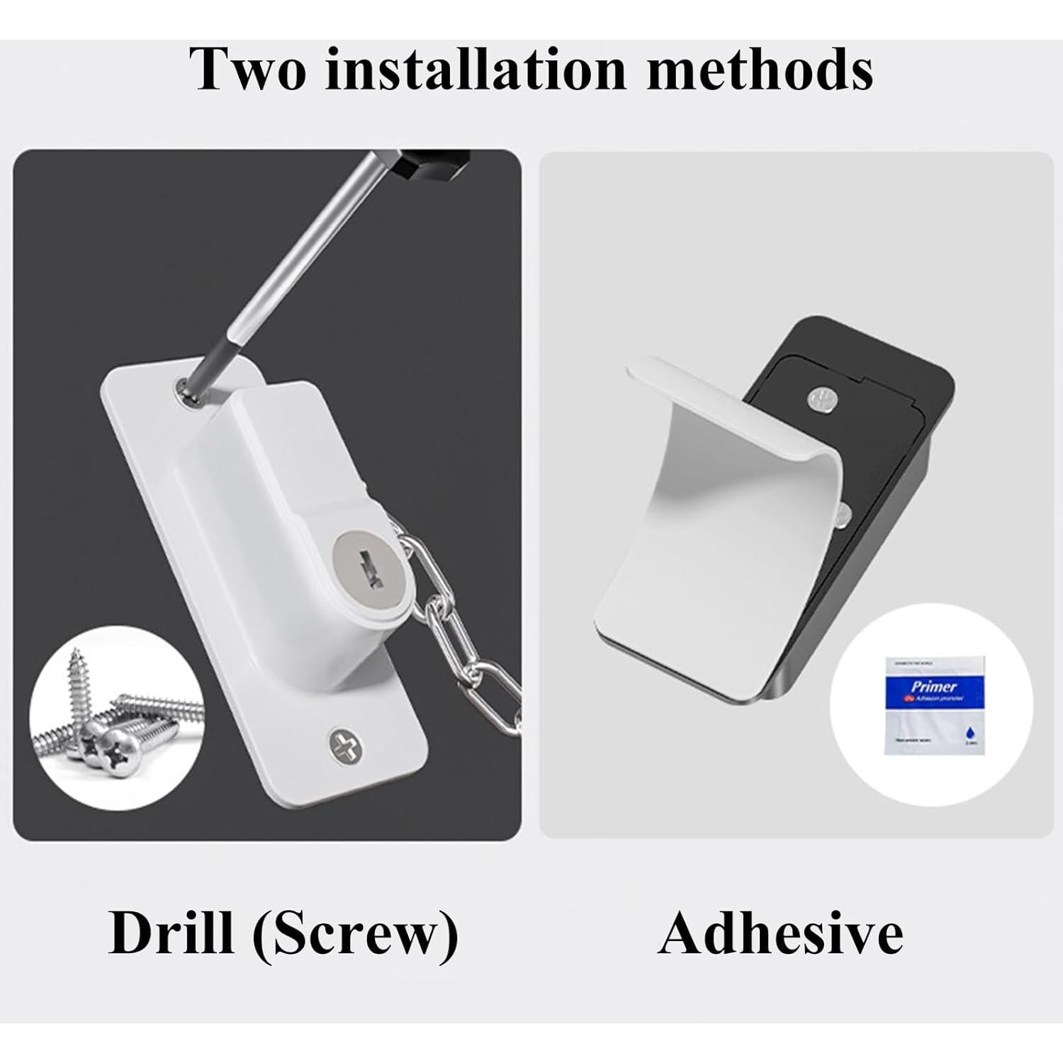 Cerradura de Puerta a Prueba de Niños KIZZHISI 2 Paquete Negro