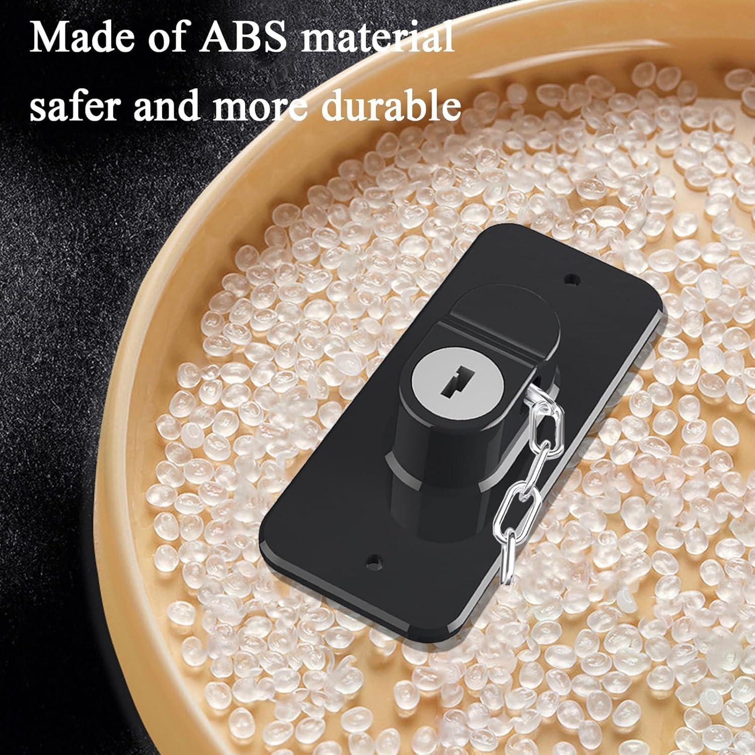 Cerradura de Puerta a Prueba de Niños KIZZHISI 2 Paquete Negro