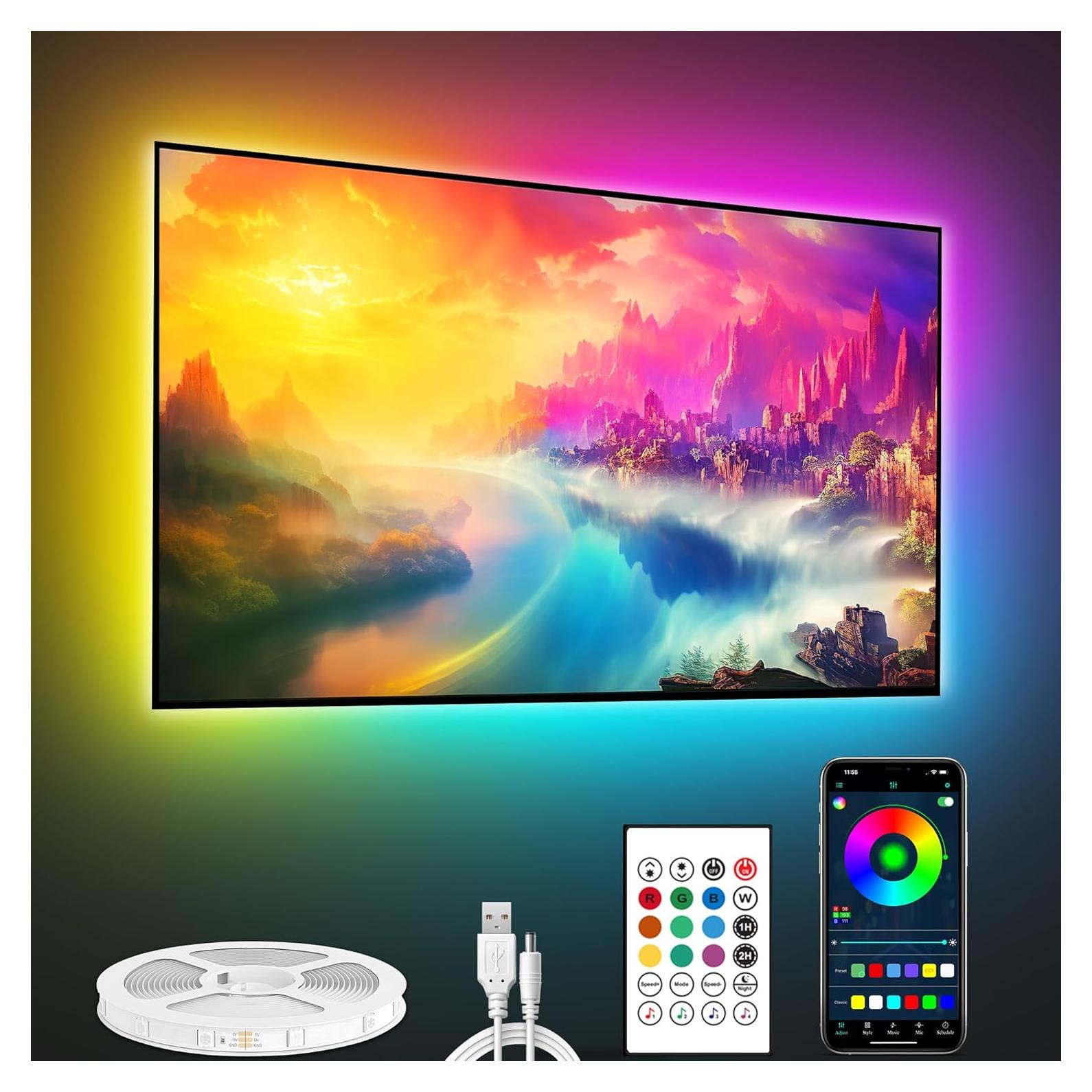 Luces LED Maylit ICRGB 5m para TV 44-70 pulgadas RGB