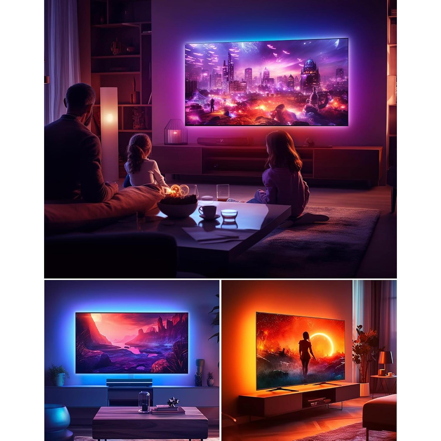 Luces LED Maylit ICRGB 5m para TV 44-70 pulgadas RGB