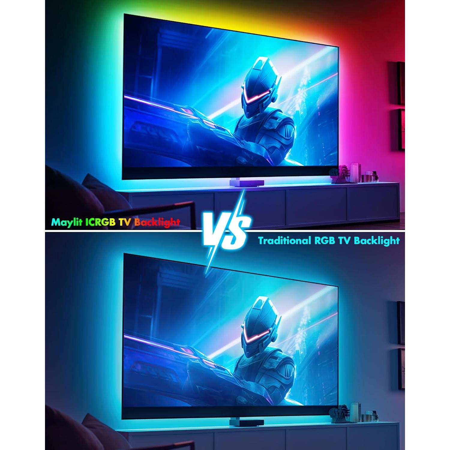 Luces LED Maylit ICRGB 5m para TV 44-70 pulgadas RGB