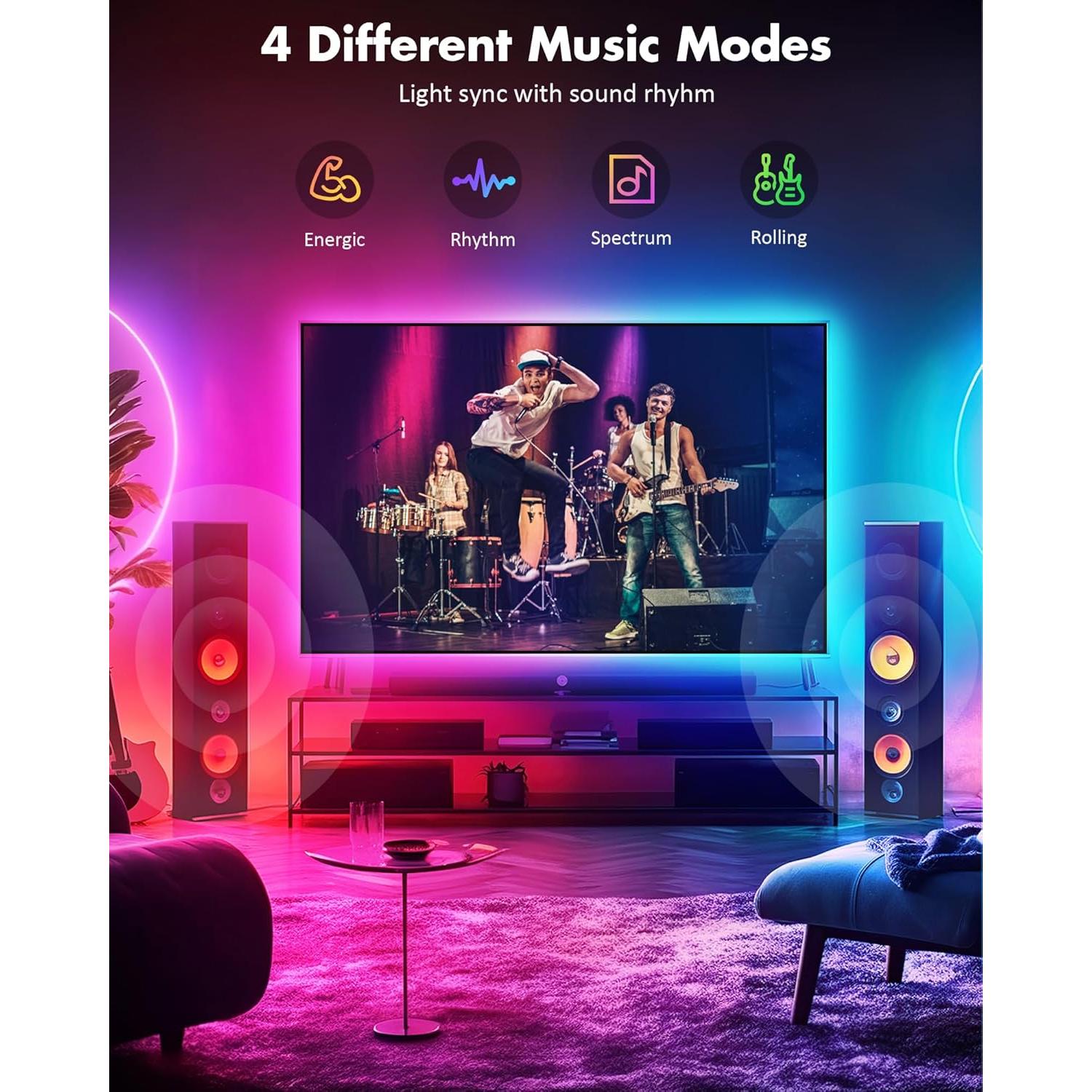 Luces LED Maylit ICRGB 5m para TV 44-70 pulgadas RGB