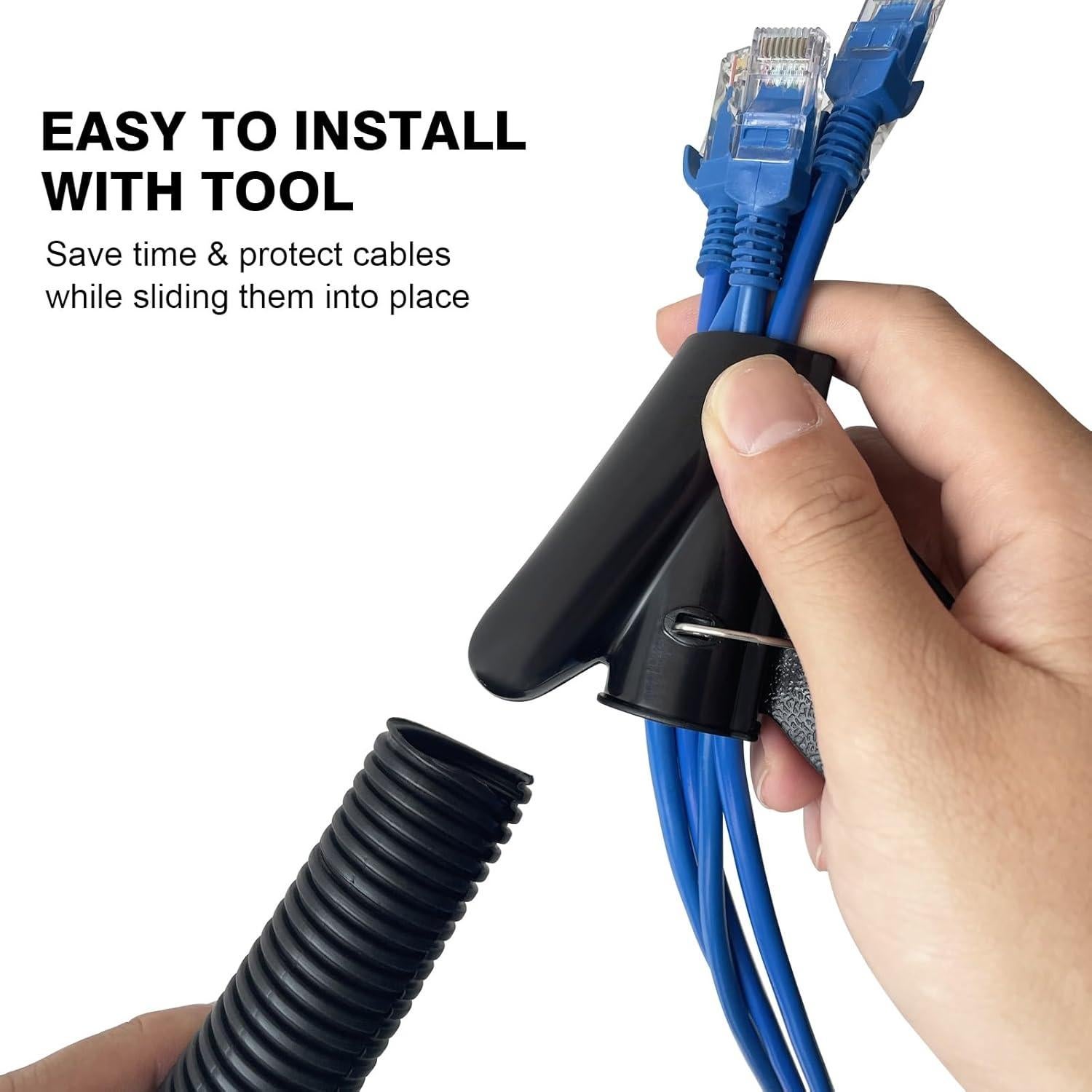 Tubo de Loom de Alambre CrocSee 3.05 m Retardante de Llama Negro