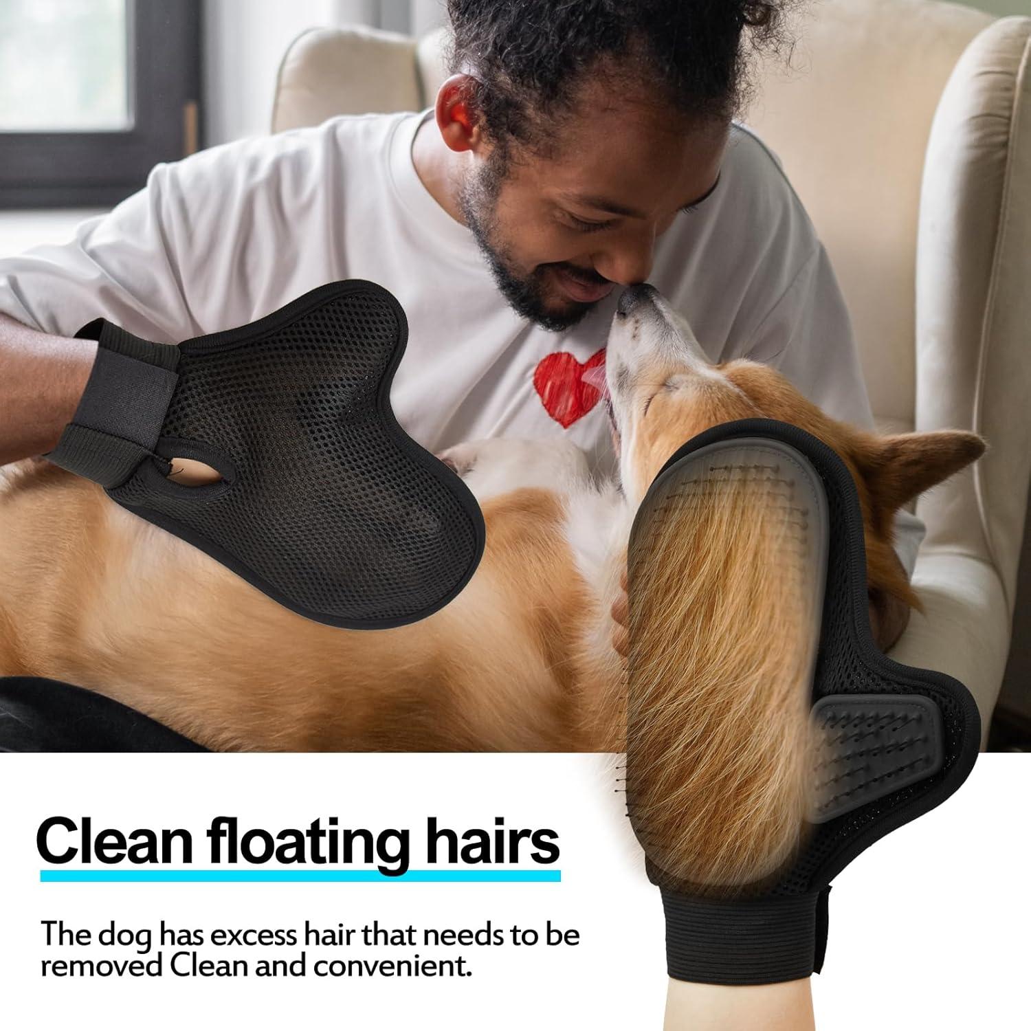 Guante de Aseo para Mascotas Beenefits Negro 2025 - Mitón Deshedding