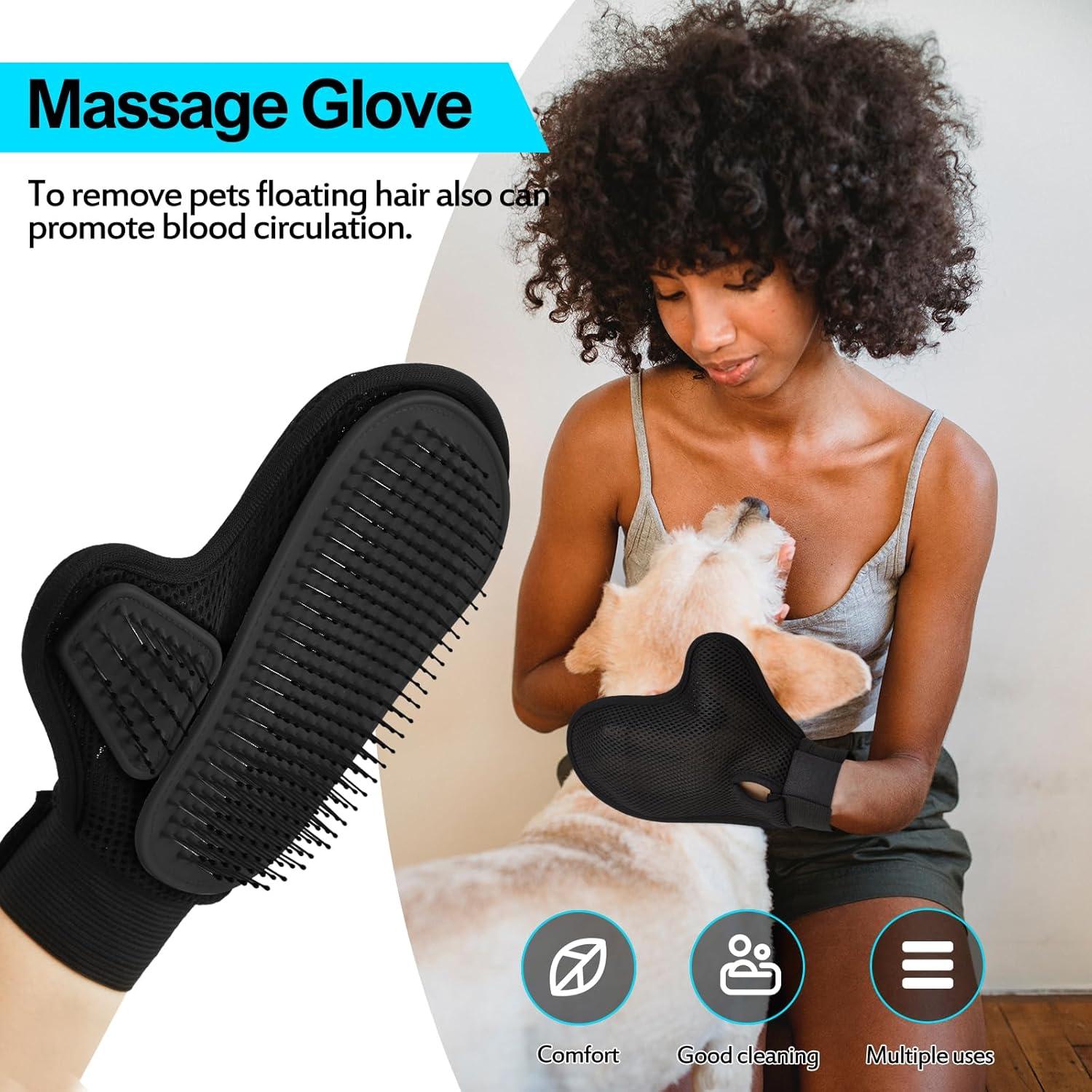 Guante de Aseo para Mascotas Beenefits Negro 2025 - Mitón Deshedding