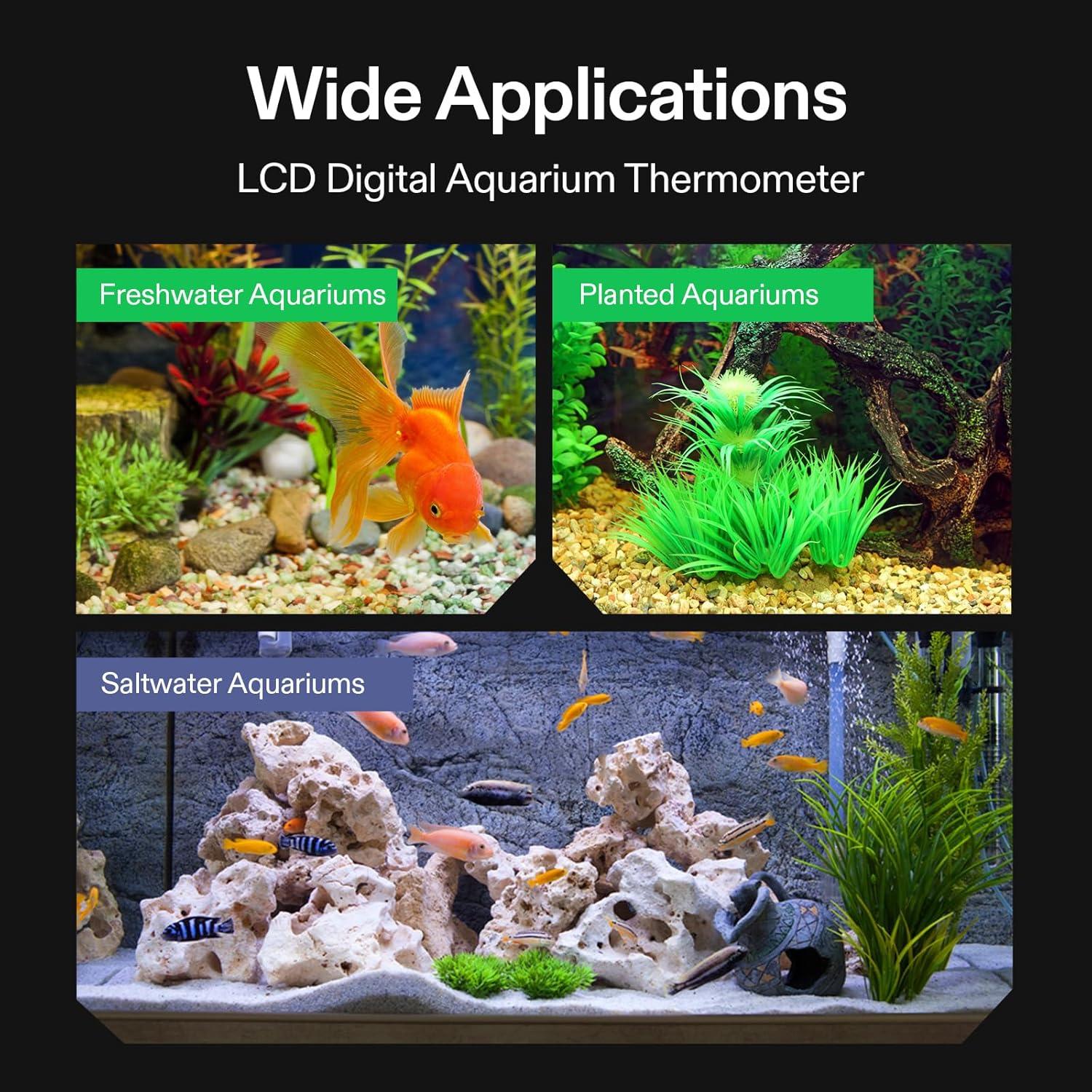 Termómetro Digital LCD VIVOSUN para Acuario 1 Pack - Precisión -50°C a +70°C