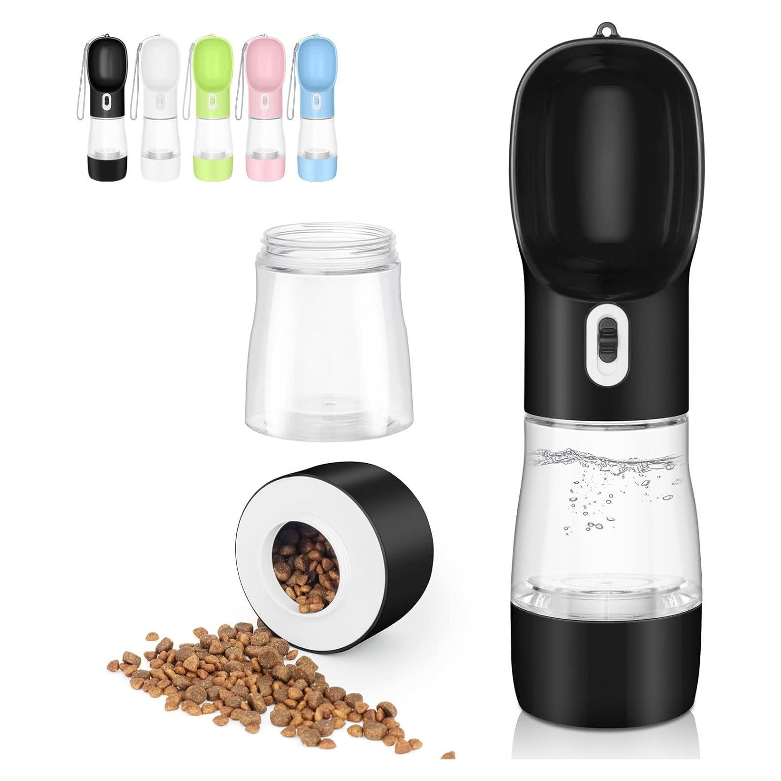 Botella de Agua y Comida para Perros Misthis 250ml Negra