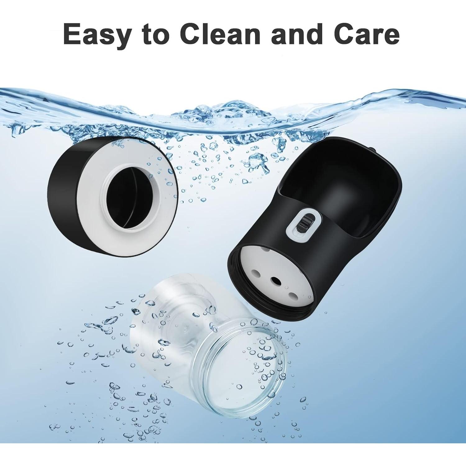 Botella de Agua y Comida para Perros Misthis 250ml Negra