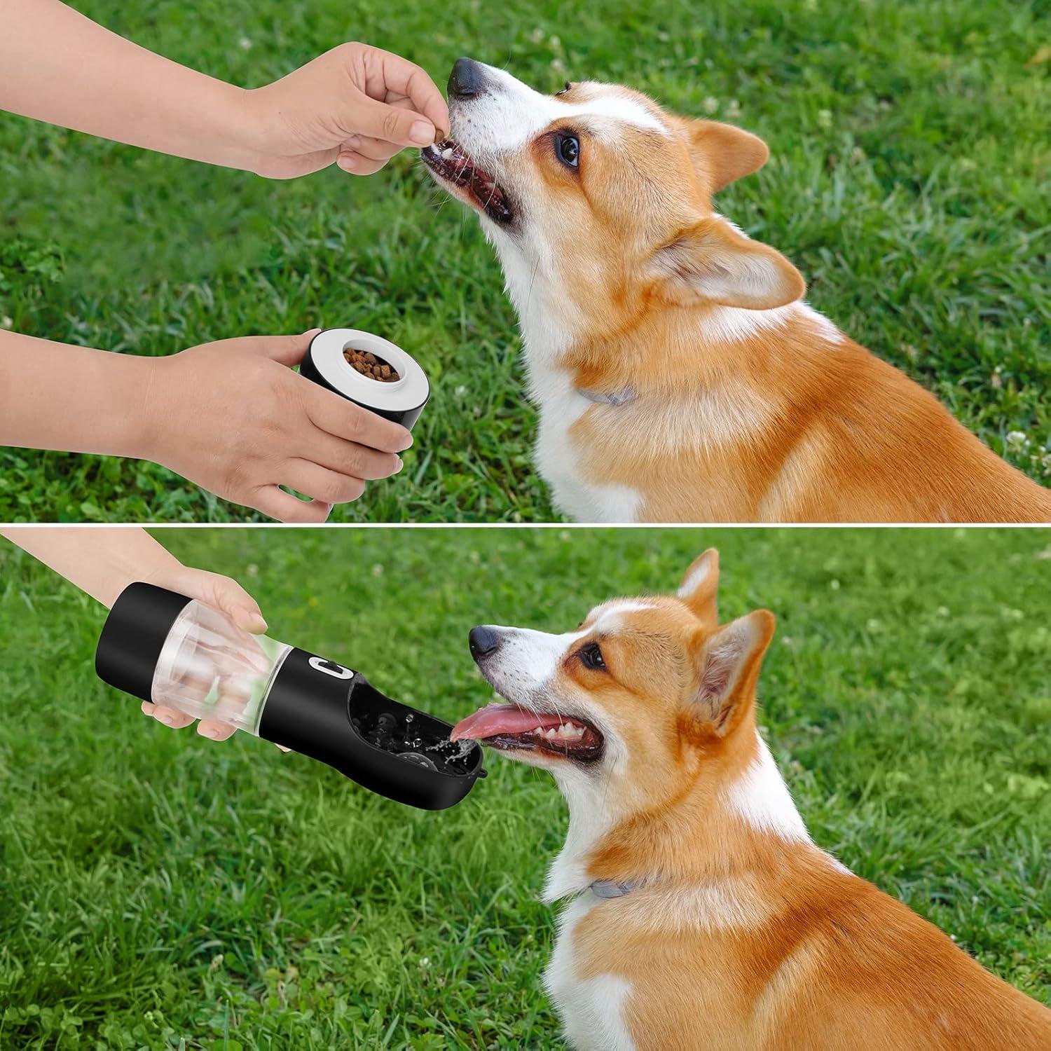 Botella de Agua y Comida para Perros Misthis 250ml Negra
