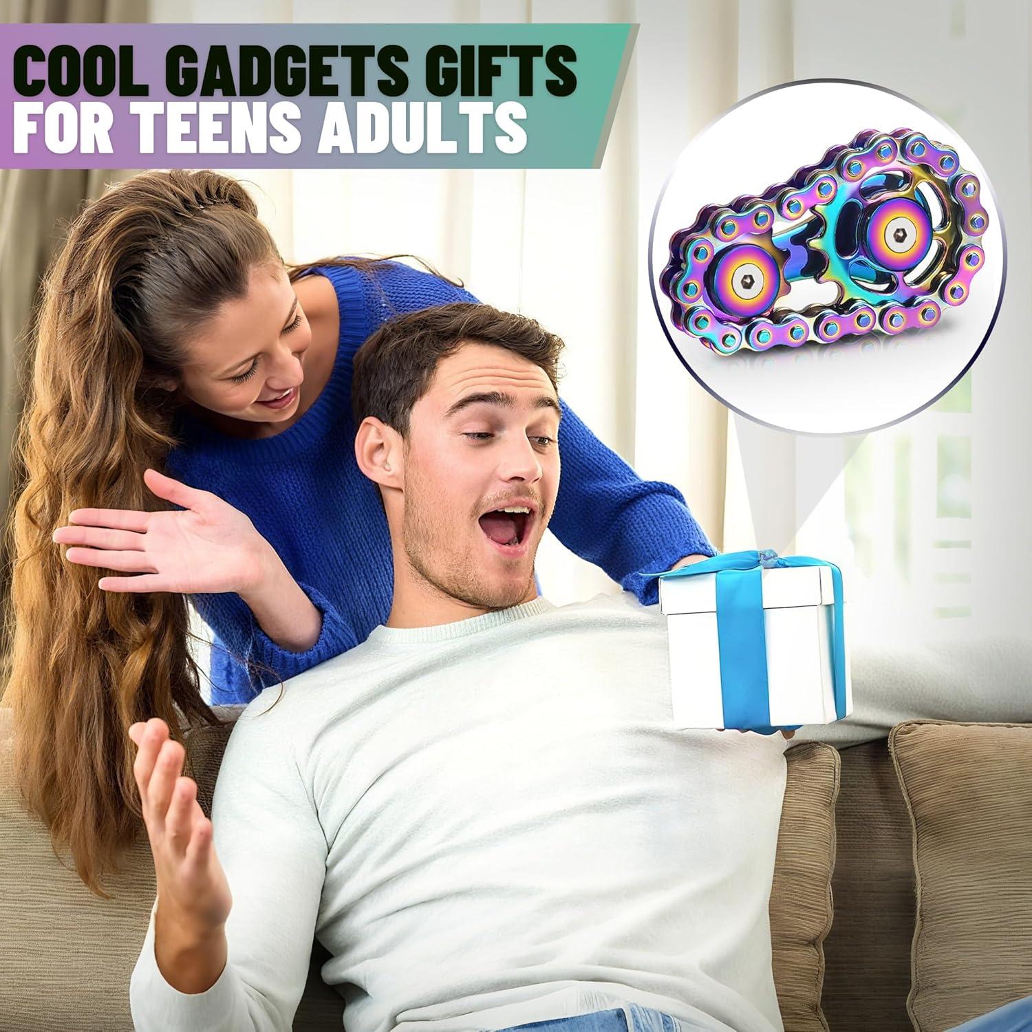 Fidget Spinner Metal Chilvil 7.1 cm Alivio Estrés Arcoíris