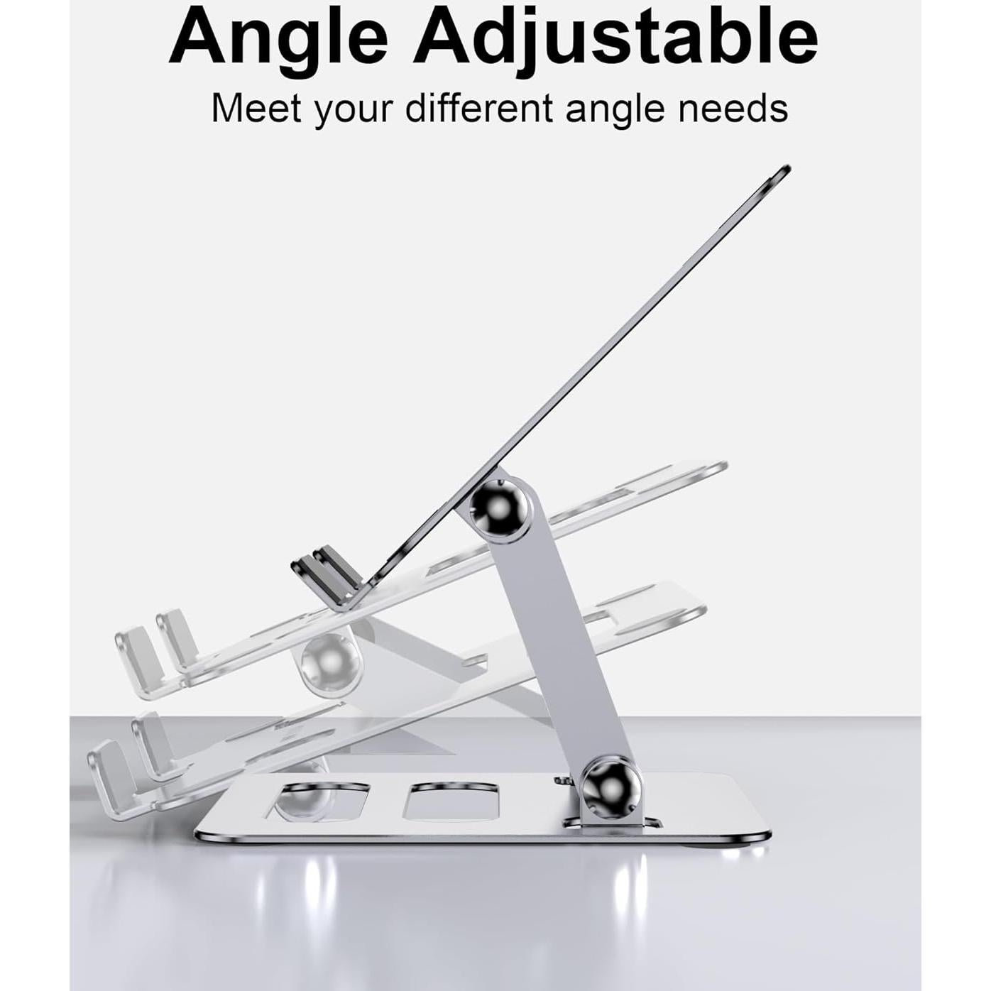 Soporte para Tablet iAXBi Ajustable Plegable Aluminio Plateado