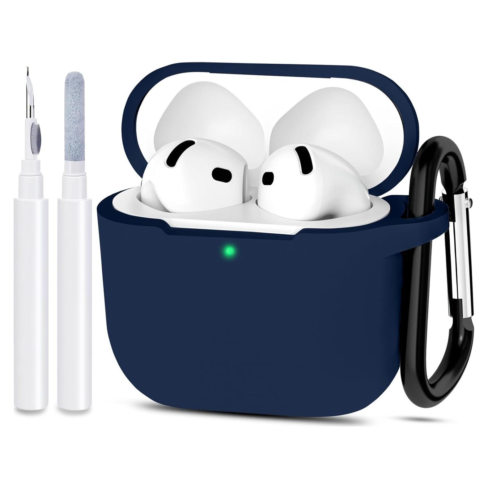 Funda de Silicona ATUAT para AirPods 4 - Azul Medianoche