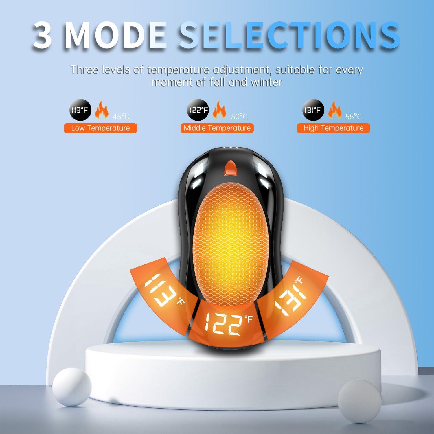 Paquete de 2 Calentadores de Manos Cbroer OT-118 6000mAh