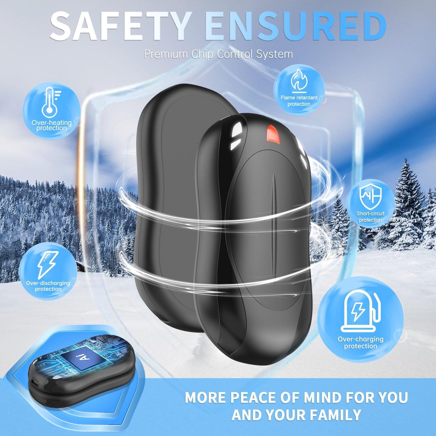 Paquete de 2 Calentadores de Manos Cbroer OT-118 6000mAh