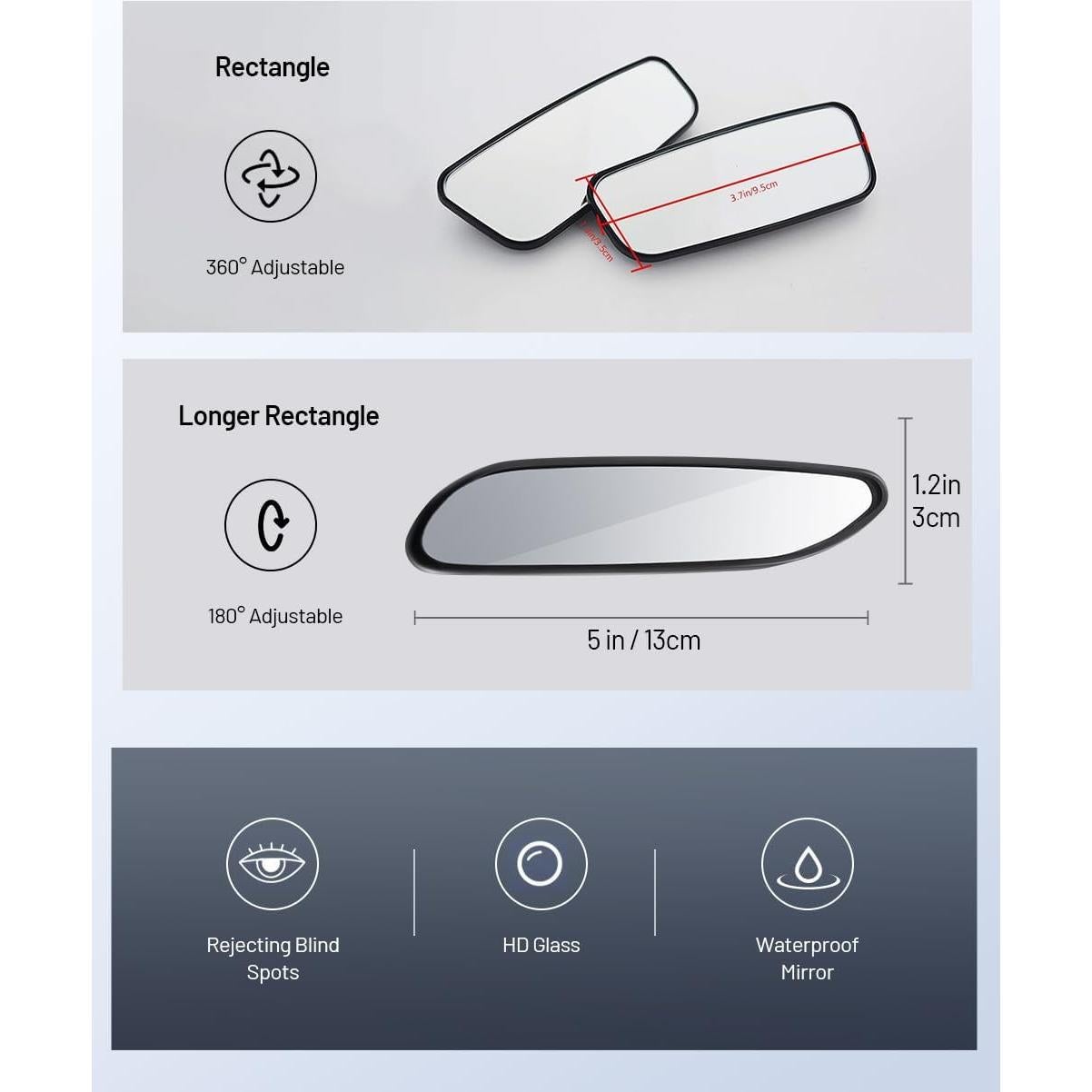 Espejo de Punto Ciego WildAuto 12.7 cm Ajustable Adhesivo