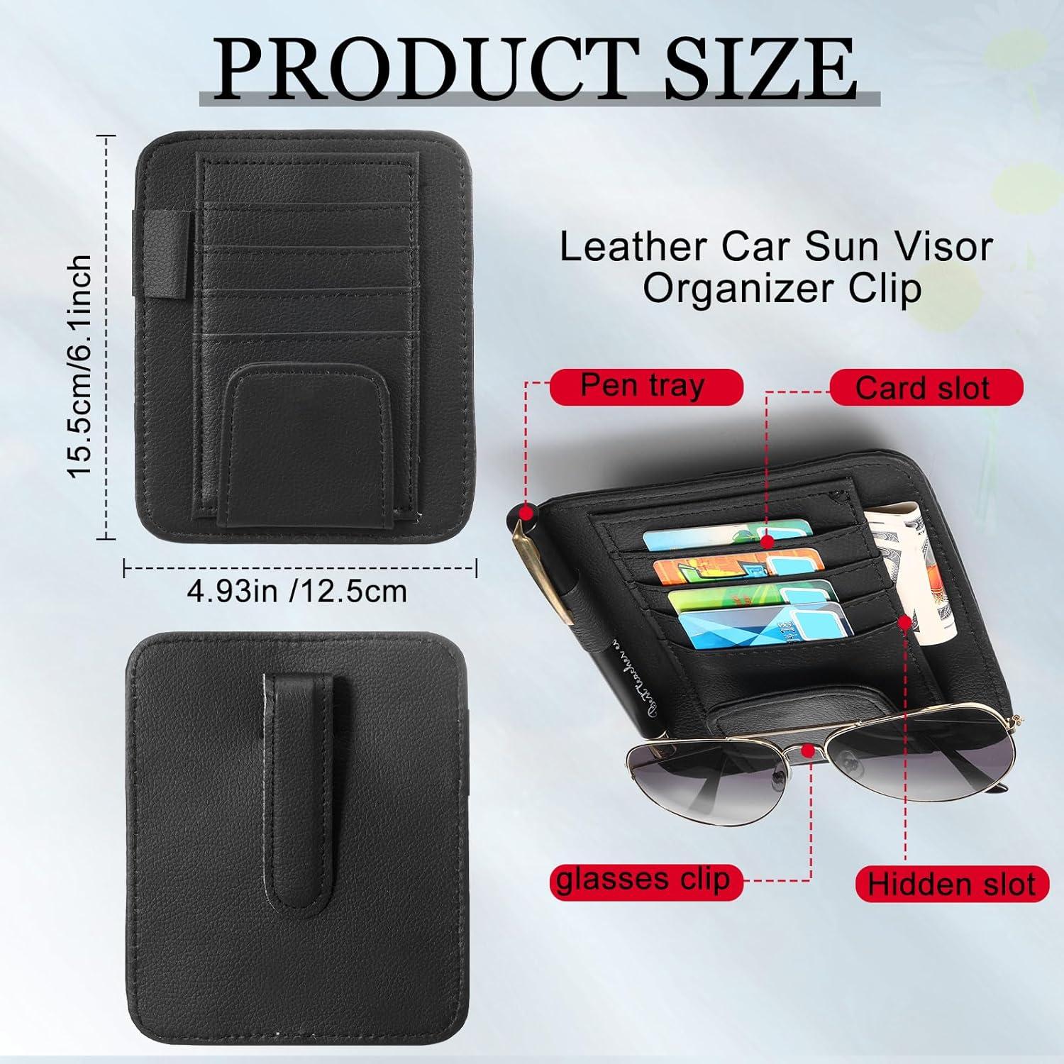 Organizador de Visera de Sol Boao - 2 Paquetes, Negro