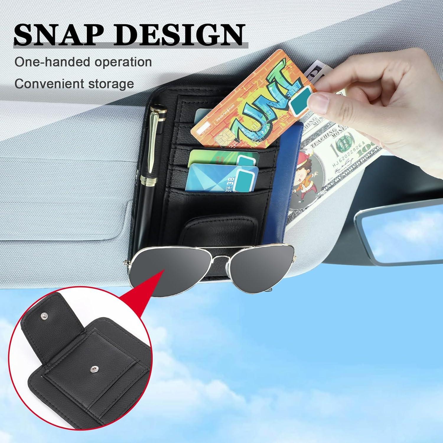 Organizador de Visera de Sol Boao - 2 Paquetes, Negro