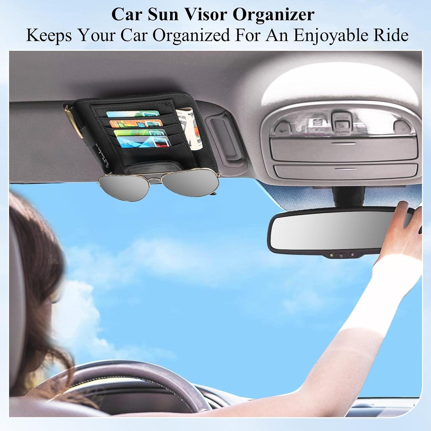 Organizador de Visera de Sol Boao - 2 Paquetes, Negro