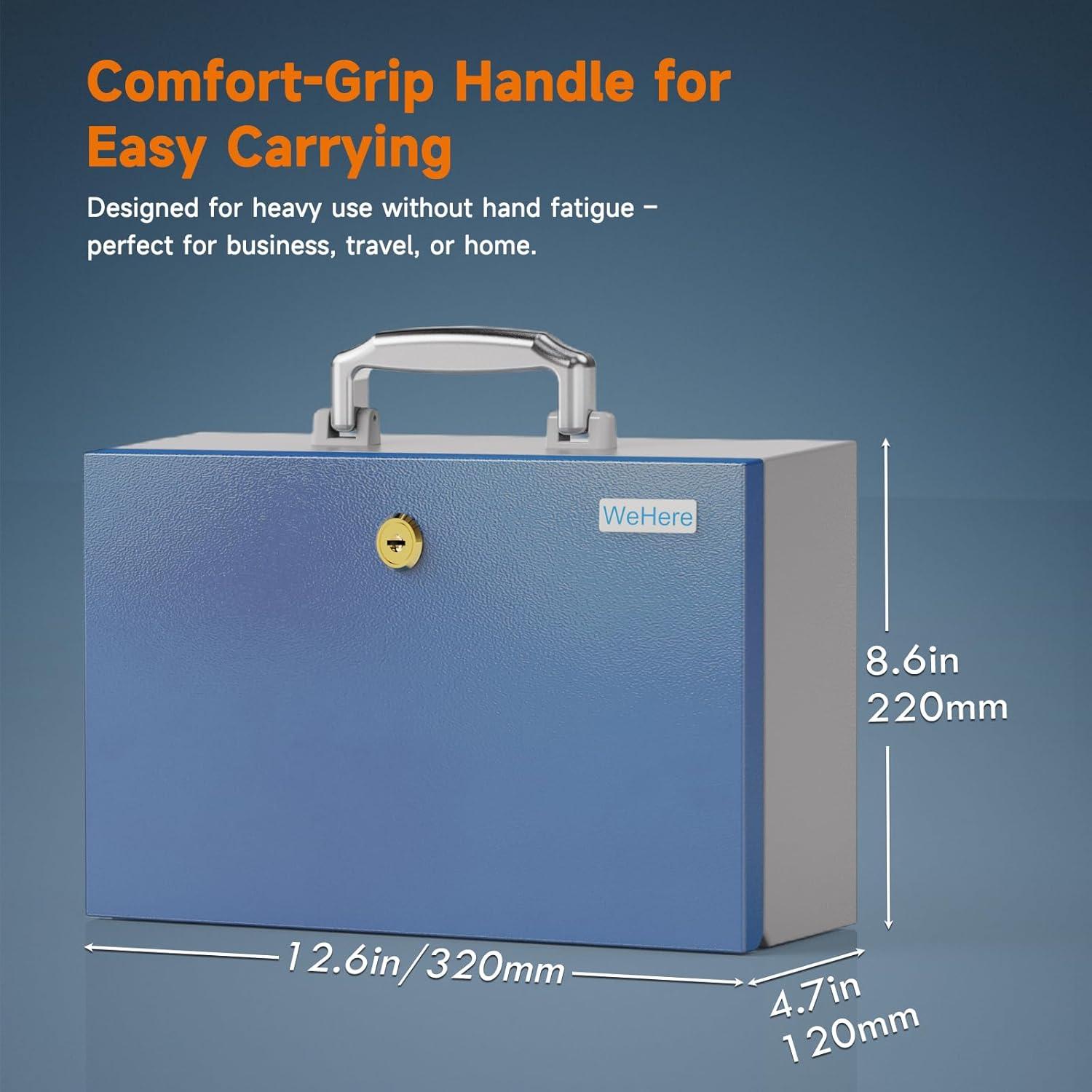 Caja Fuerte Portátil WeHere de Acero 2.3 kg, 0.3 Pies³