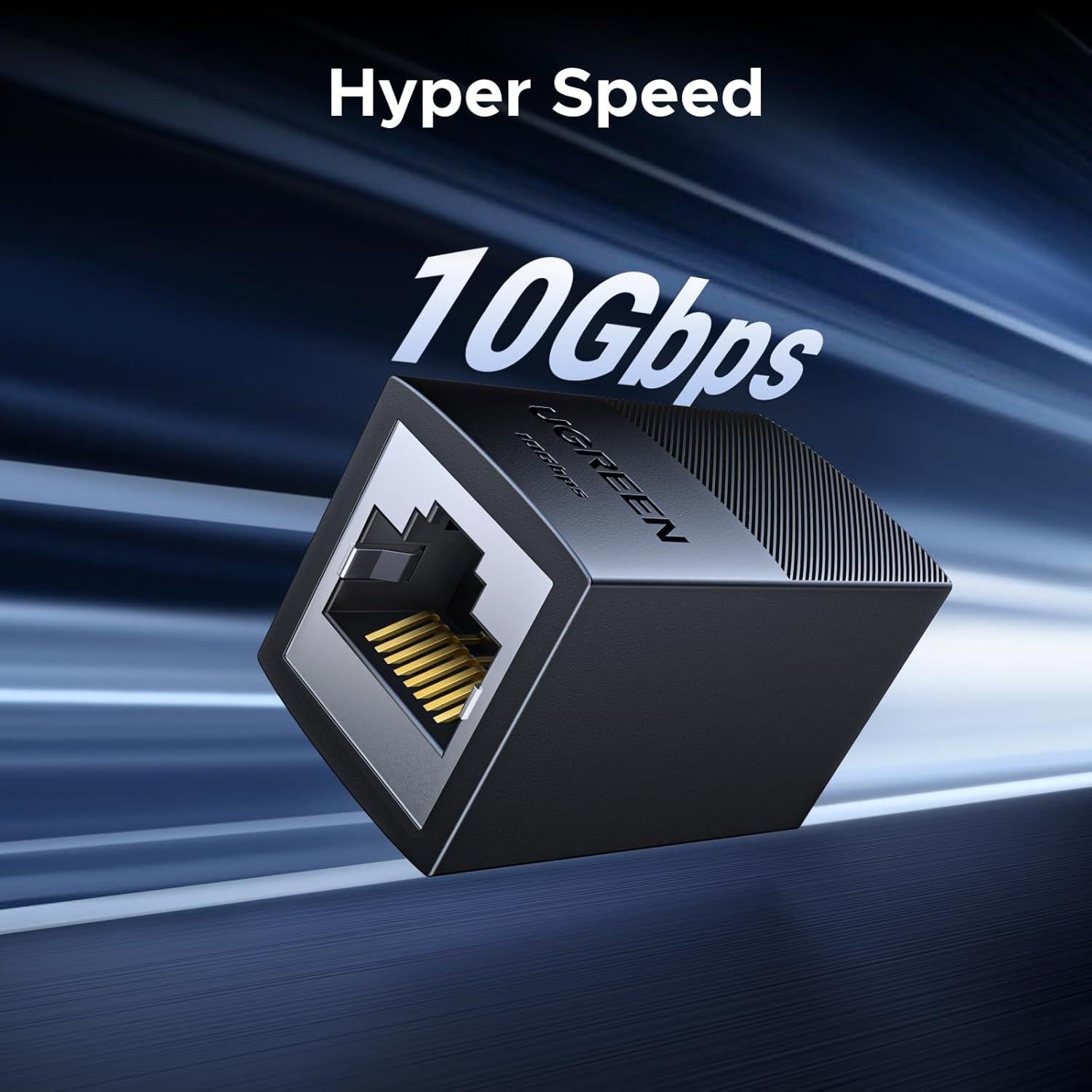 Extensor Ethernet UGREEN 10Gbps PoE 100m Cat8 Cat7 Cat6