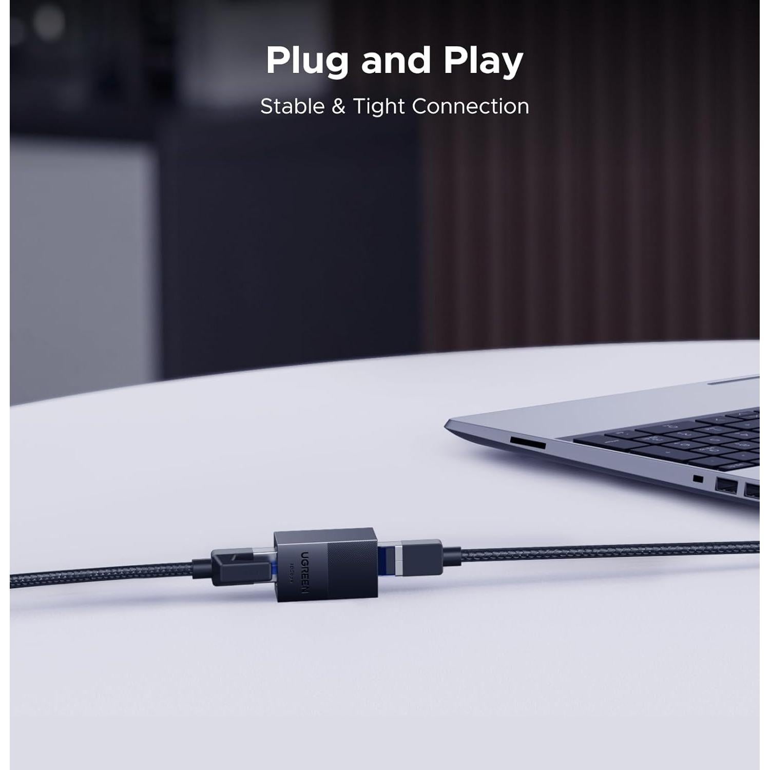 Extensor Ethernet UGREEN 10Gbps PoE 100m Cat8 Cat7 Cat6