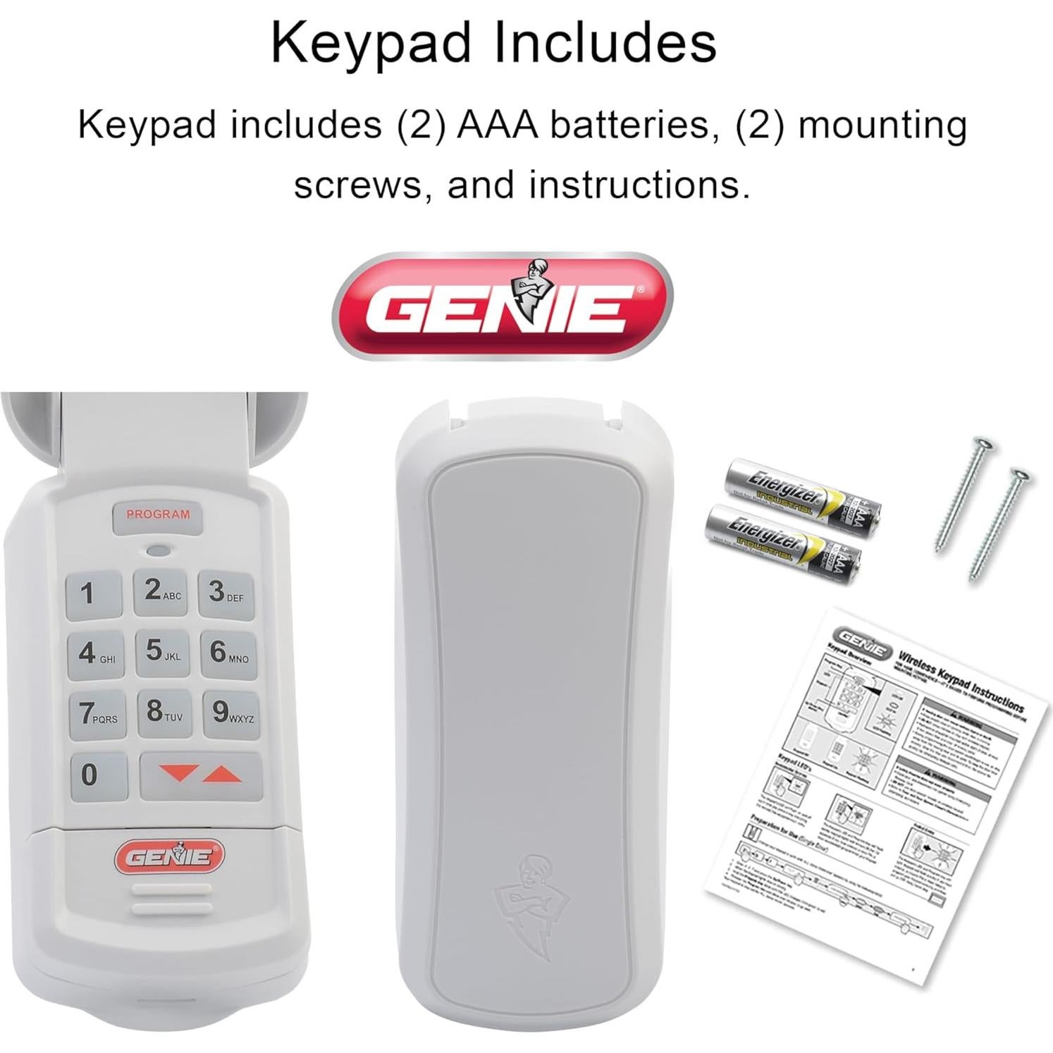 Teclado Inalámbrico Genie GK-R para Puertas de Garaje - Acceso Seguro