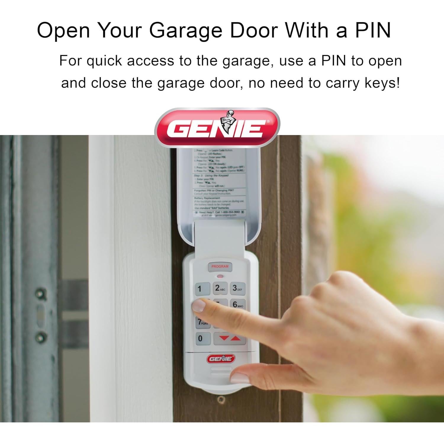 Teclado Inalámbrico Genie GK-R para Puertas de Garaje - Acceso Seguro