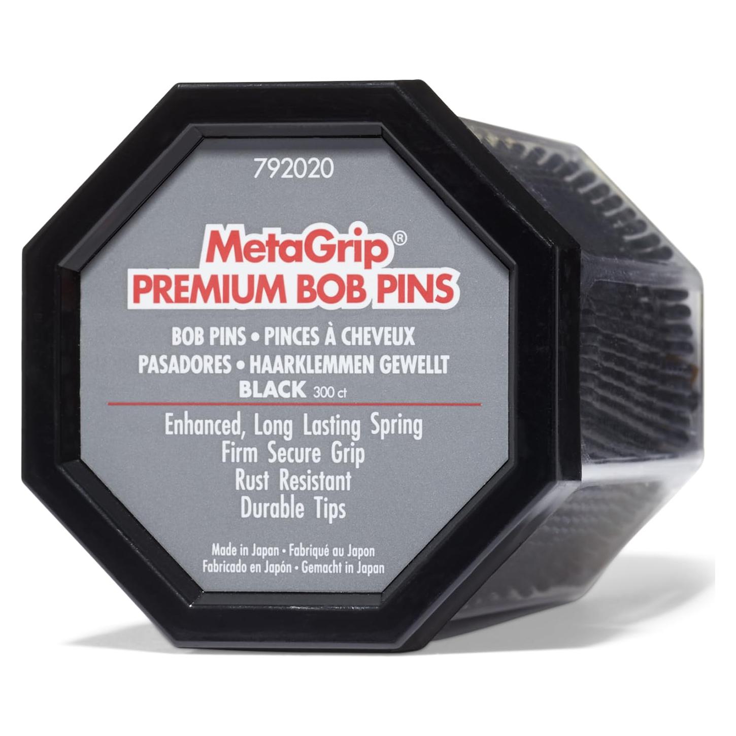 Pinzas de Cabello Negras Premium MetaGrip - 300 Unidades