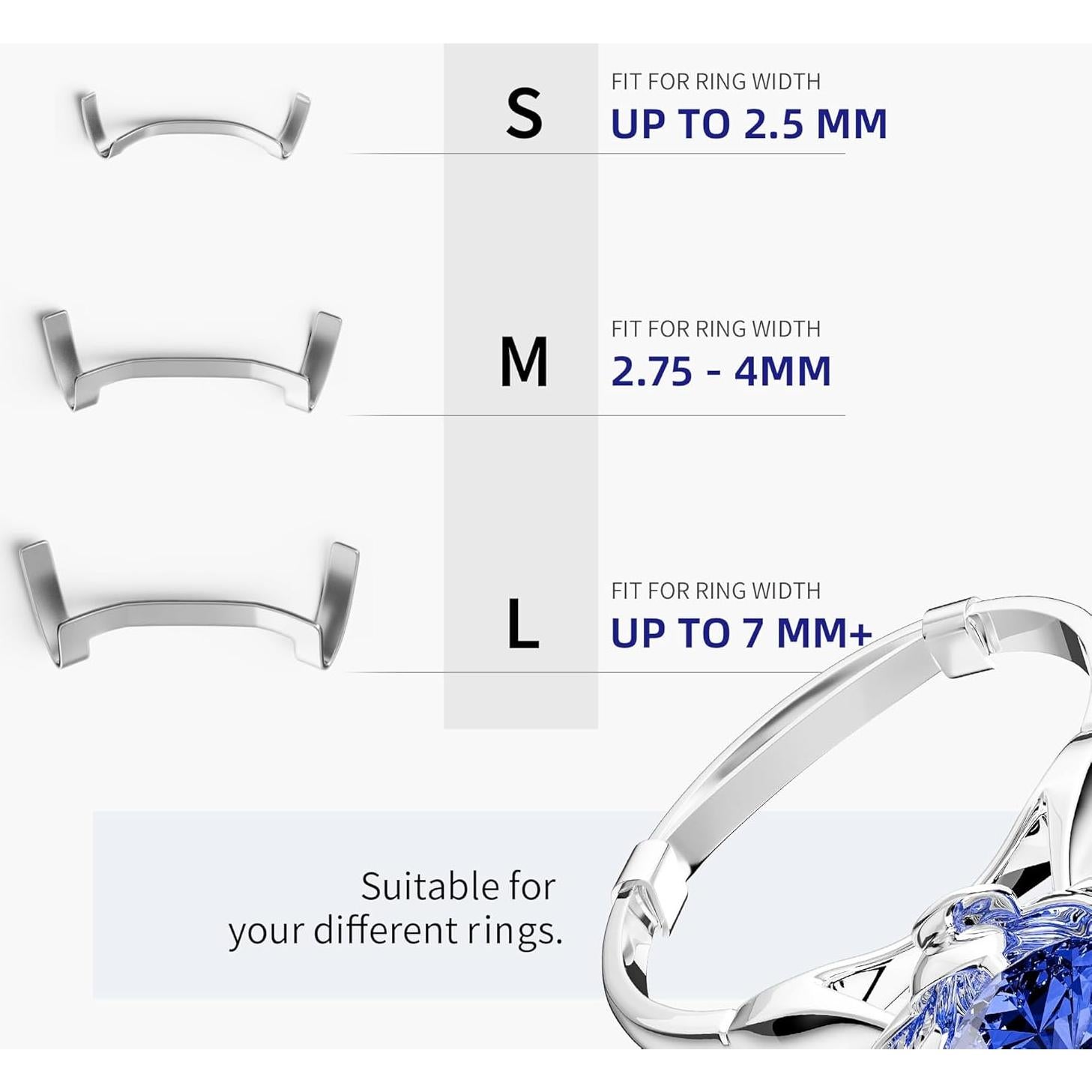 Paquete de 12 Guardas de Anillo de Metal Oro y Plata - Ajustador Invisible